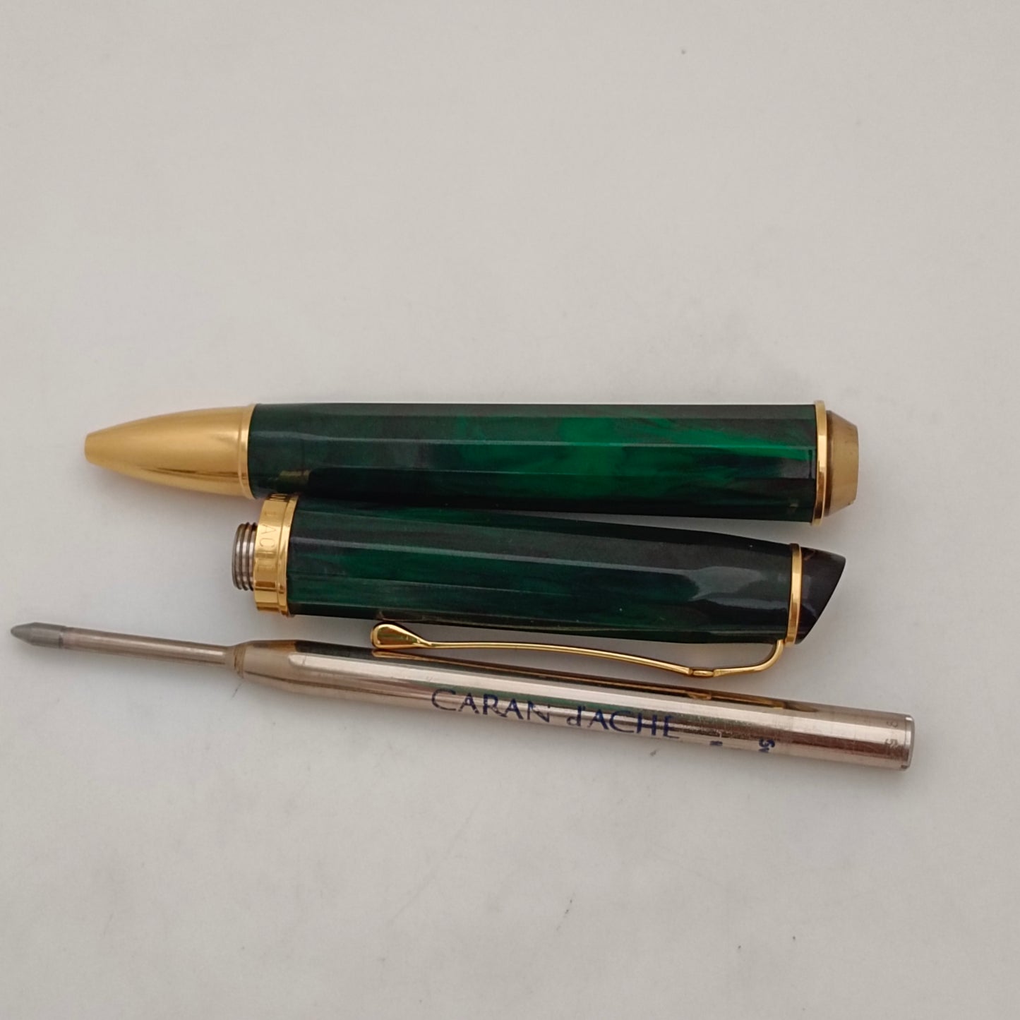 CARAN d'ACHE GENEVE Marble Green Lacquer Ball pen