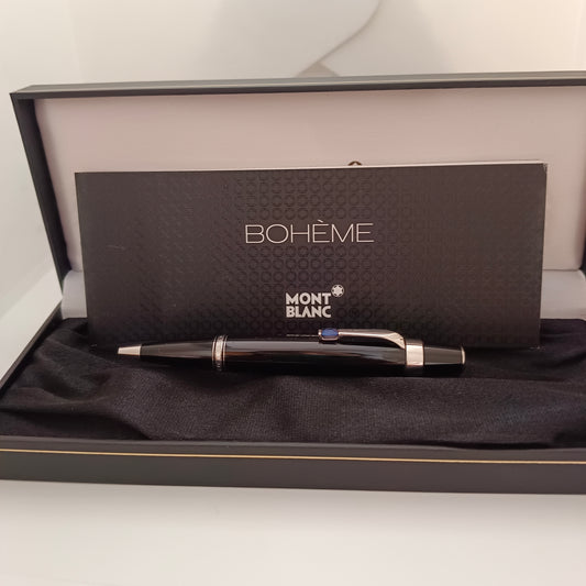 MontBlanc Boheme Ball Pen, Black with Bluestone