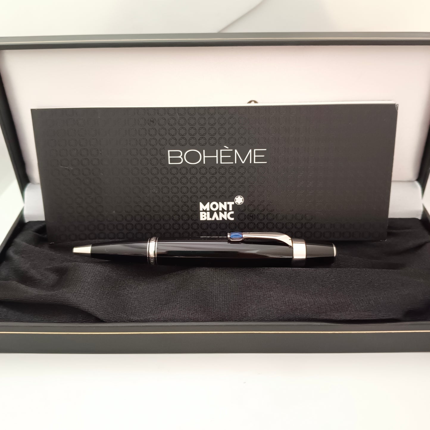 MontBlanc Boheme Ball Pen, Black with Bluestone