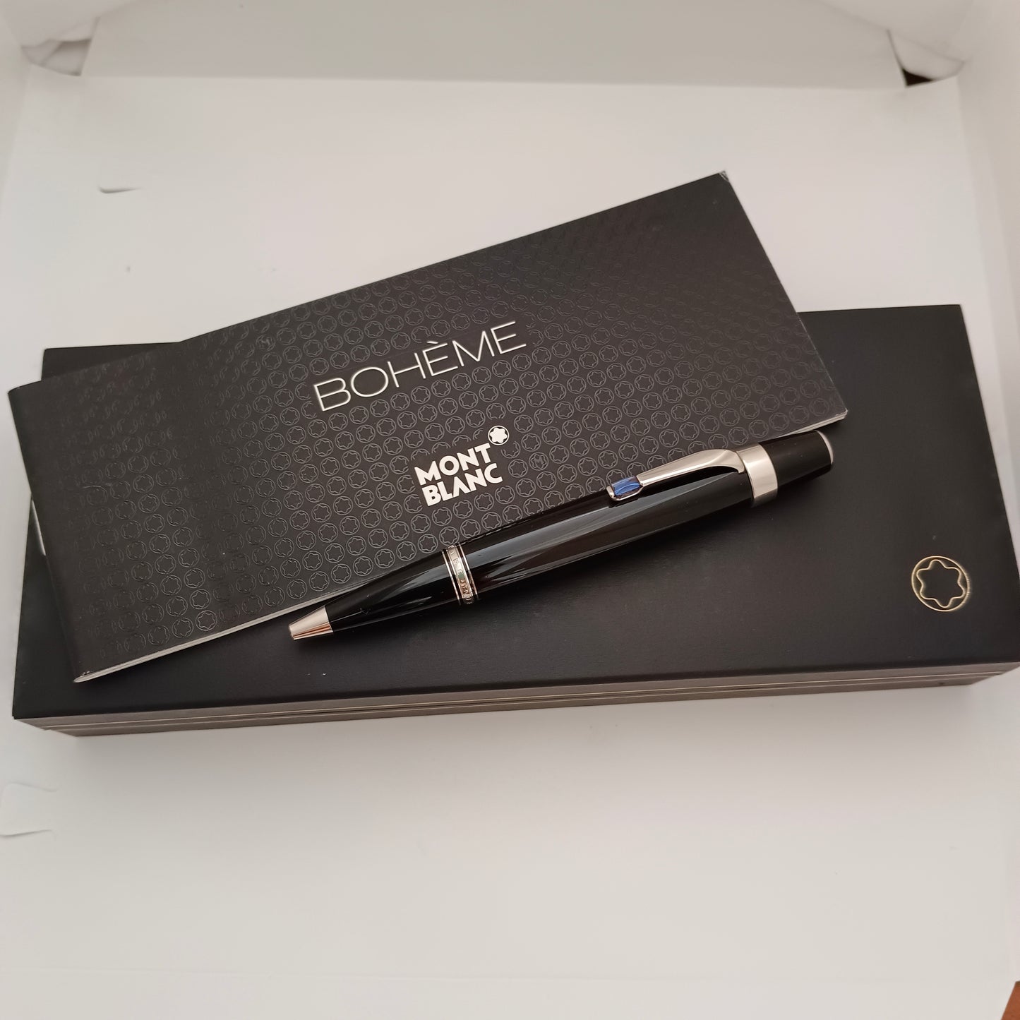 MontBlanc Boheme Ball Pen, Black with Bluestone