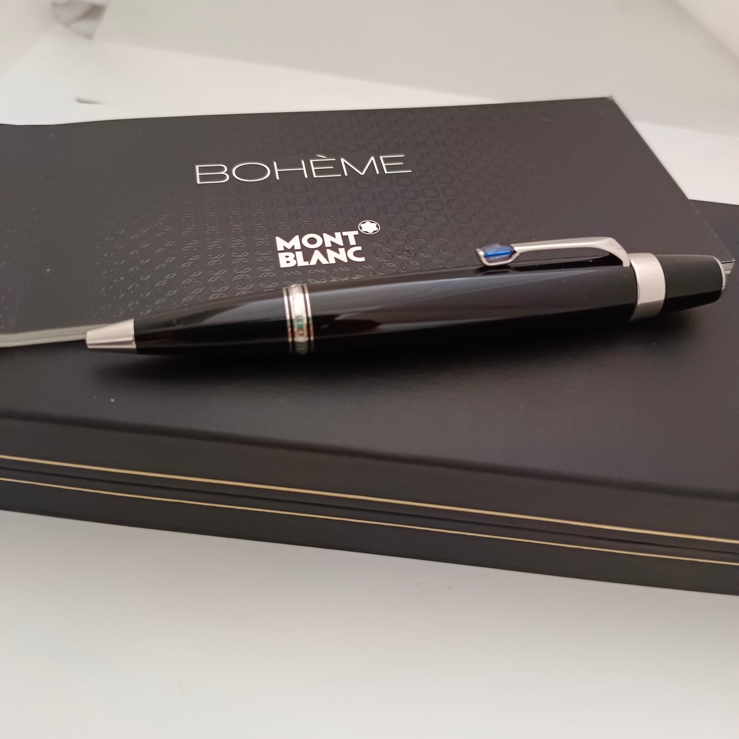 MontBlanc Boheme Ball Pen, Black with Bluestone