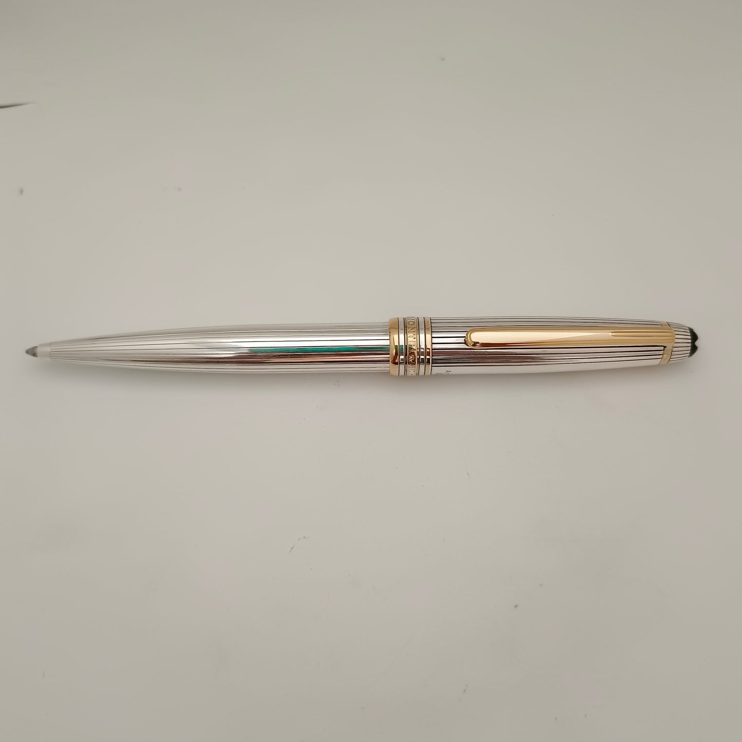 Montblanc sterling sliver line pattern ball pen