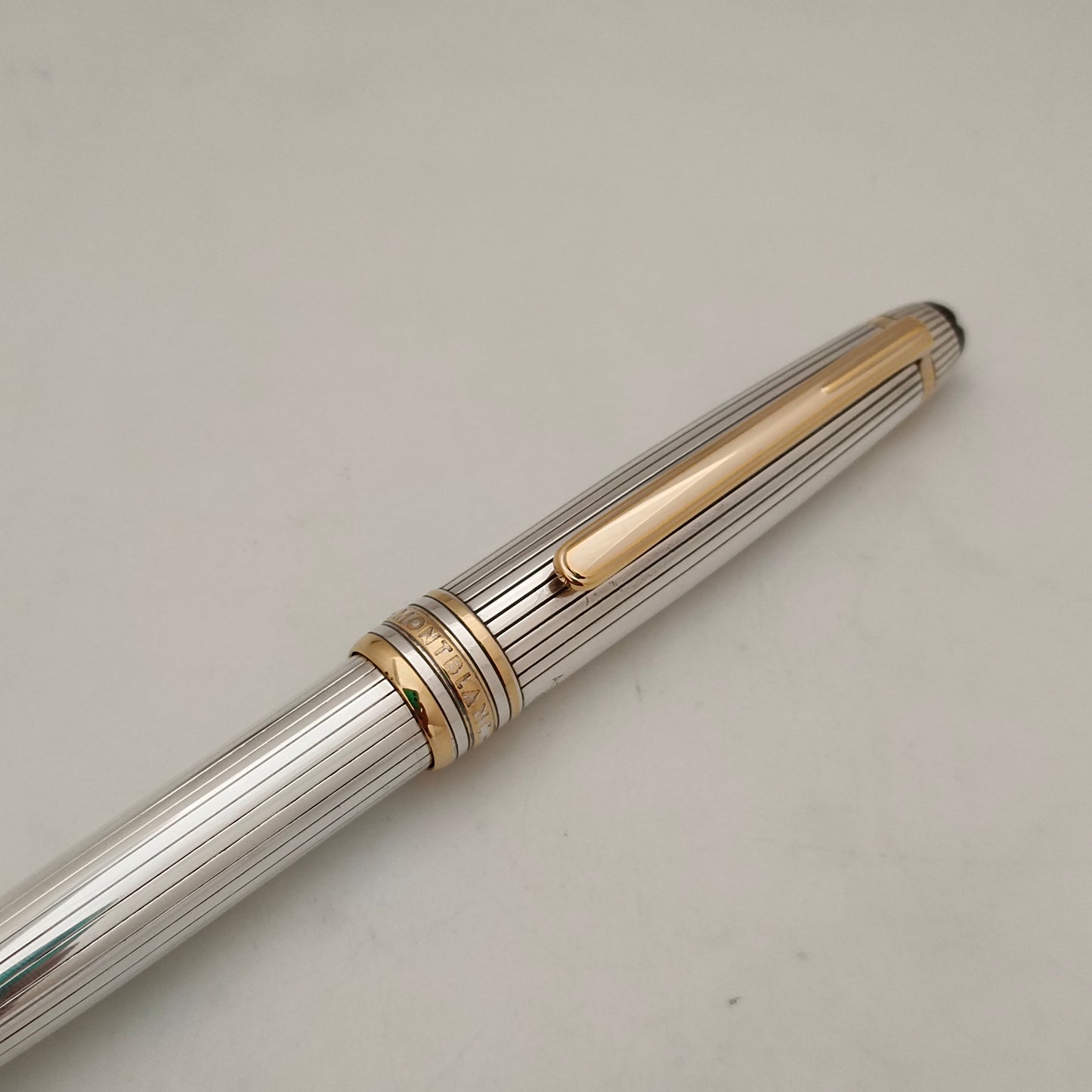 Montblanc sterling sliver line pattern ball pen