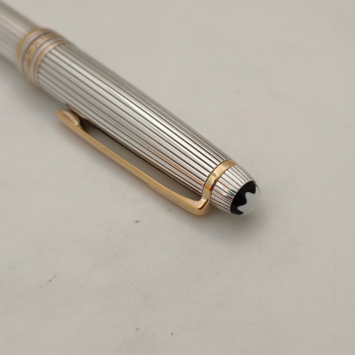 Montblanc sterling sliver line pattern ball pen