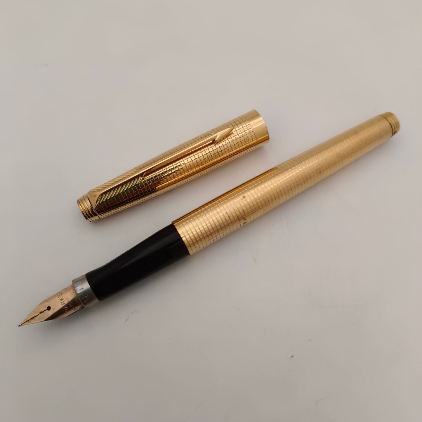 Vintage Parker 75 Gold Plated Insignia 14kt Gold Filled Fountain Pen