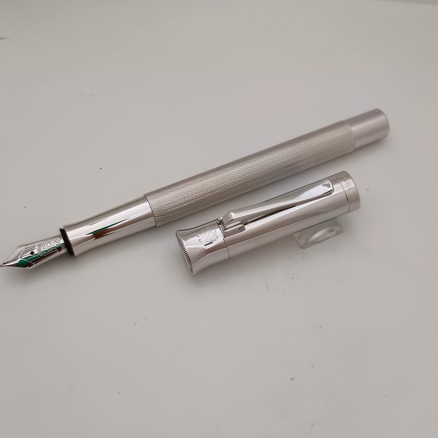 Graf von Faber-Castell Guilloche Fountain Pen - Rhodium