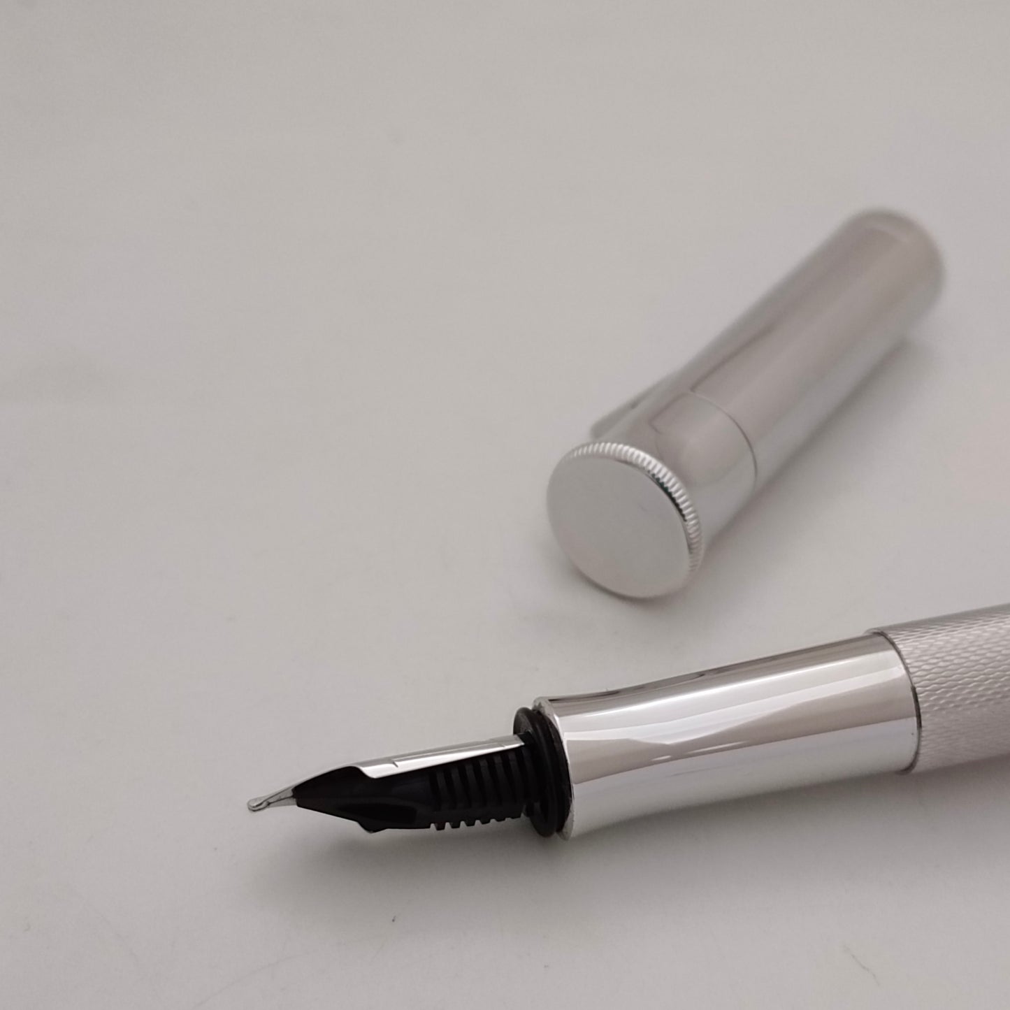 Graf von Faber-Castell Guilloche Fountain Pen - Rhodium