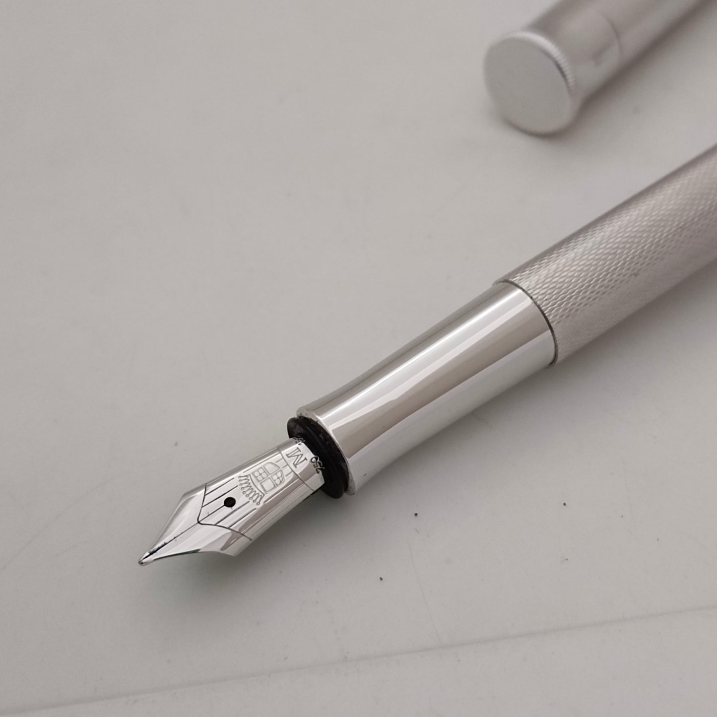 Graf von Faber-Castell Guilloche Fountain Pen - Rhodium