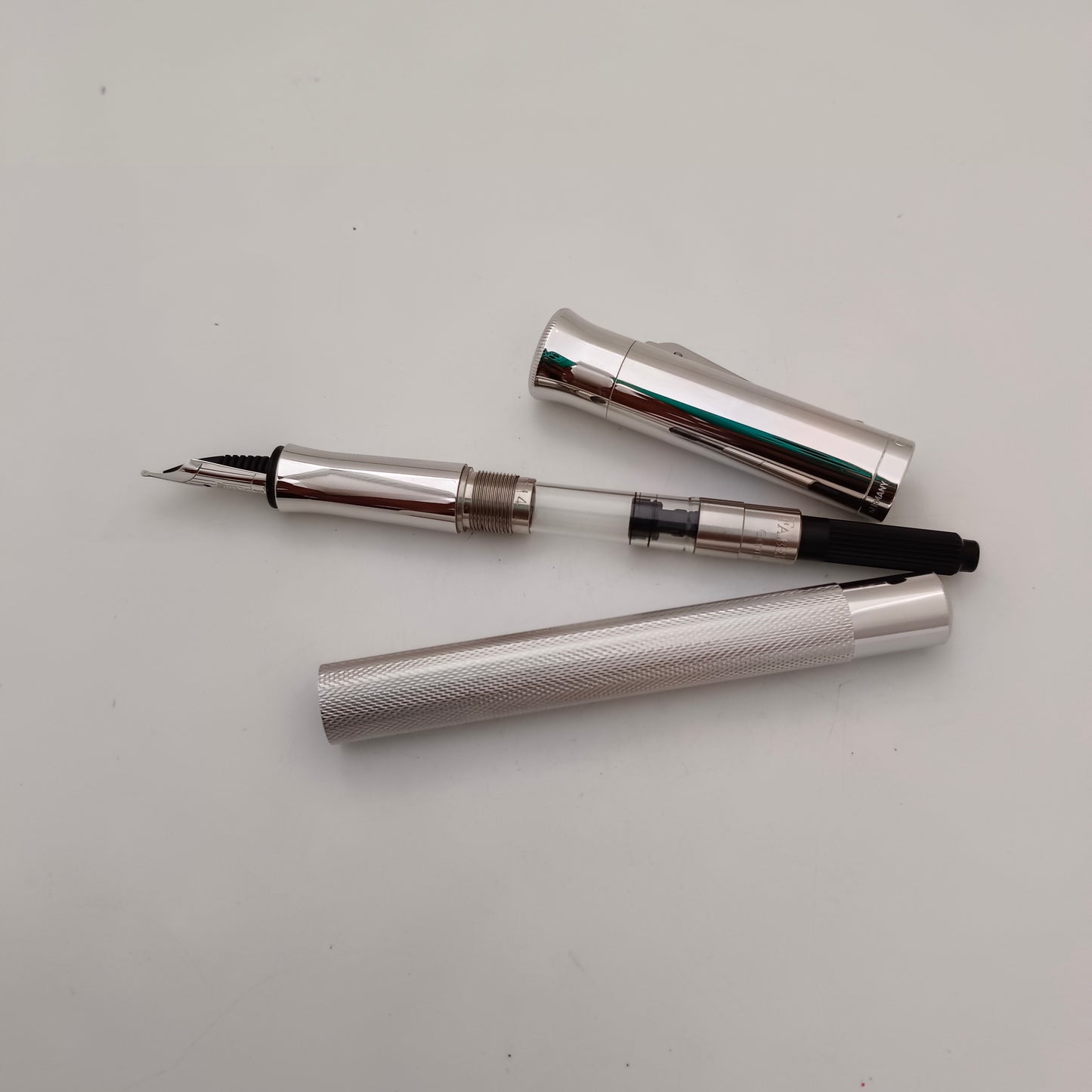 Graf von Faber-Castell Guilloche Fountain Pen - Rhodium