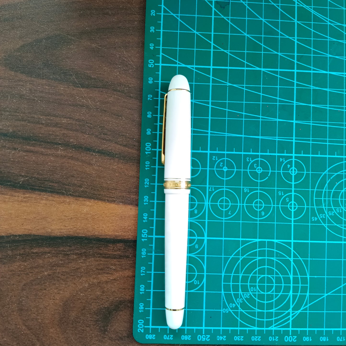 Platinum Century #3776 White Fountain Pen