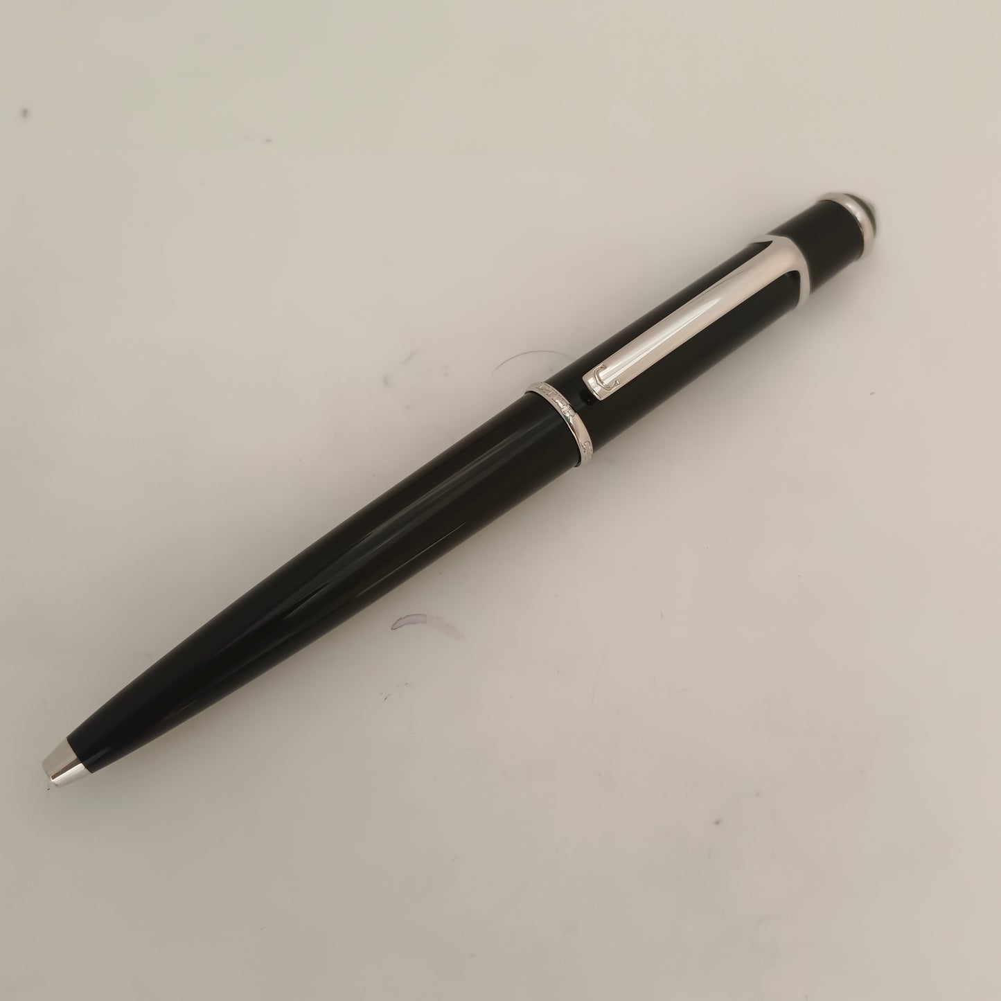 Cartier Diablo Platinum Trim Black Ball pen