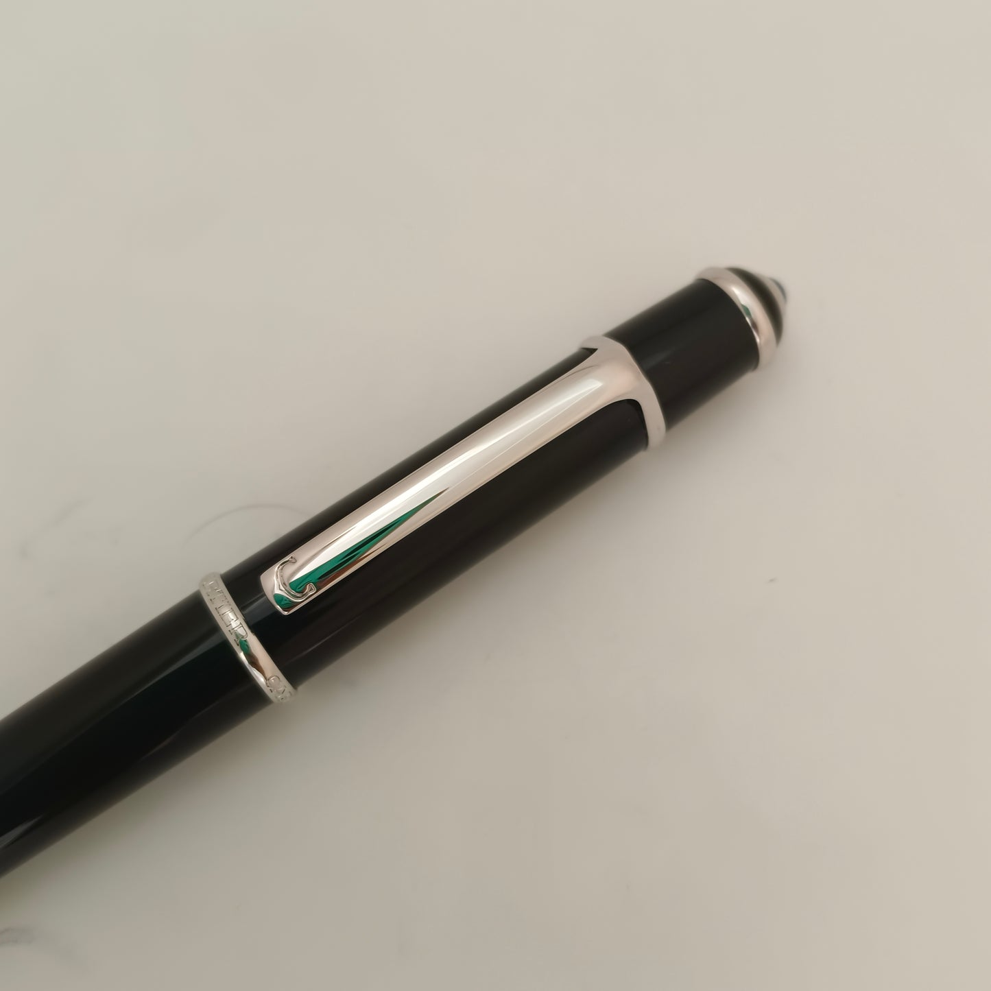 Cartier Diablo Platinum Trim Black Ball pen