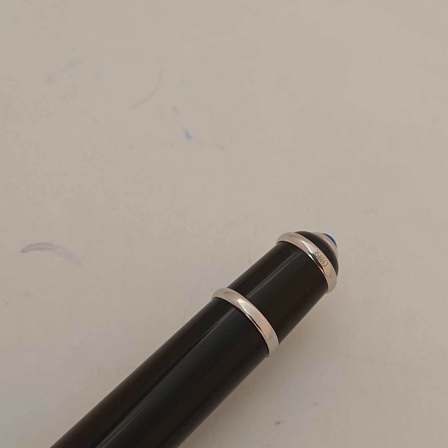 Cartier Diablo Platinum Trim Black Ball pen