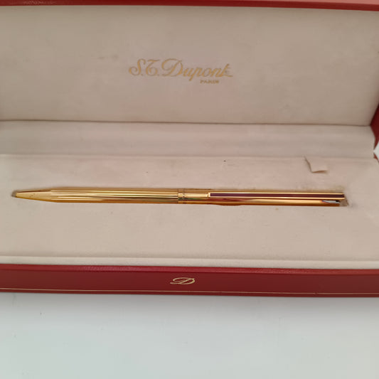 St Dupont Sterling Silver 925 Vermeil Ballpoint Pen Made in France