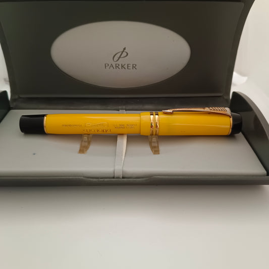 Parker Duofold Limited Edition Cloisonne Yellow Fountain Pen