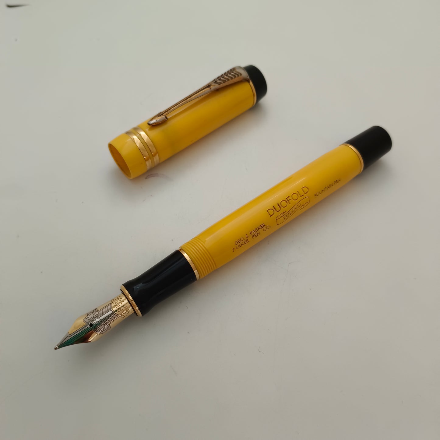 Parker Duofold Limited Edition Cloisonne Yellow Fountain Pen