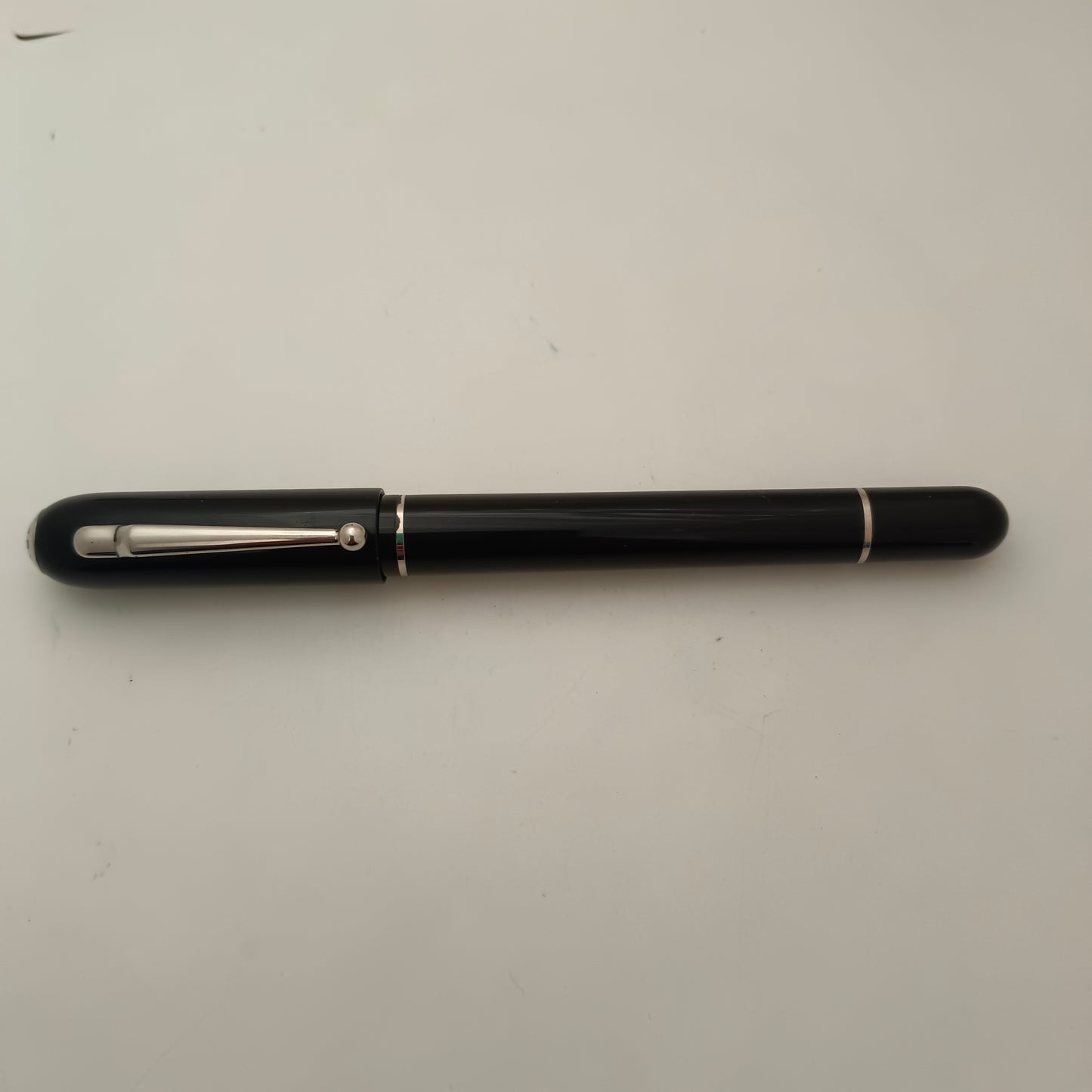 Dunhill Sidecar Black Fountain Pen With Chrome Trim