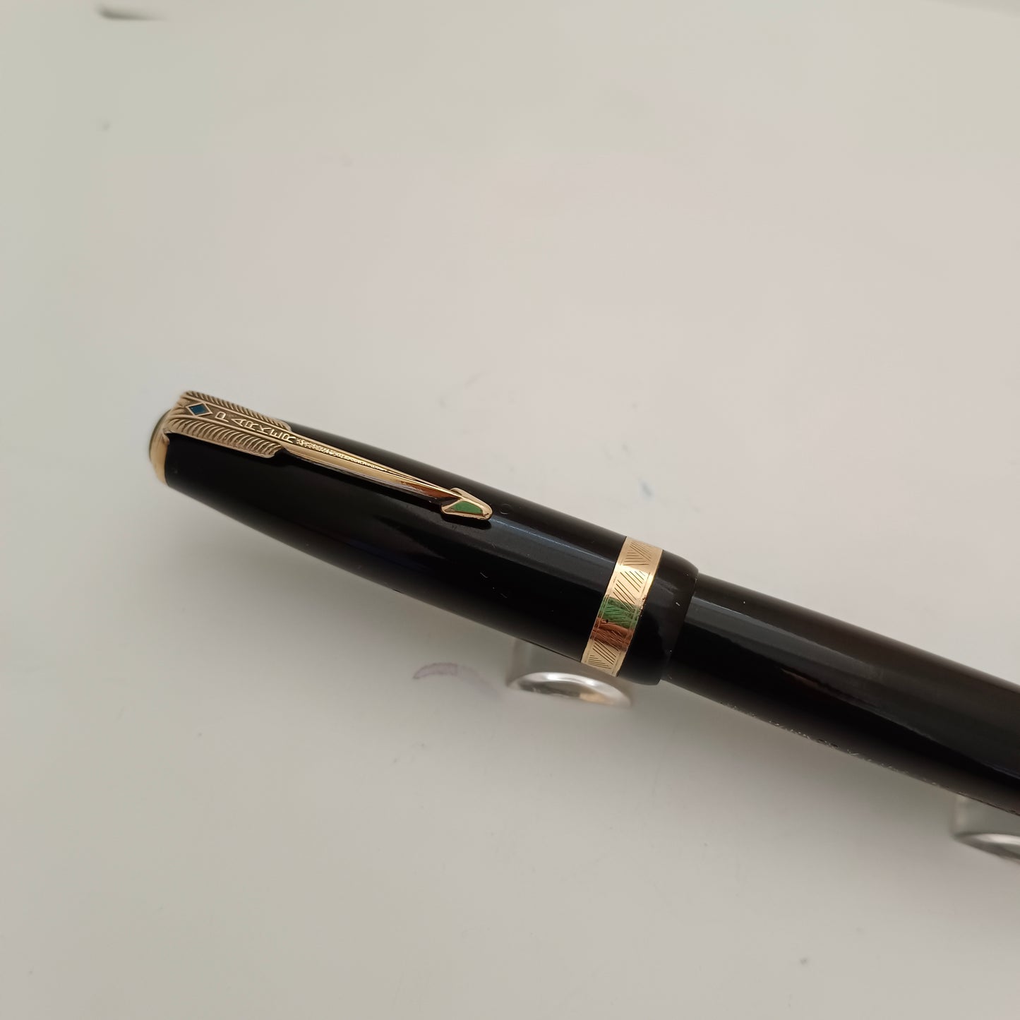 Vintage Parker Vacumatic Black Fountain Pen - 14kt Gold Nib