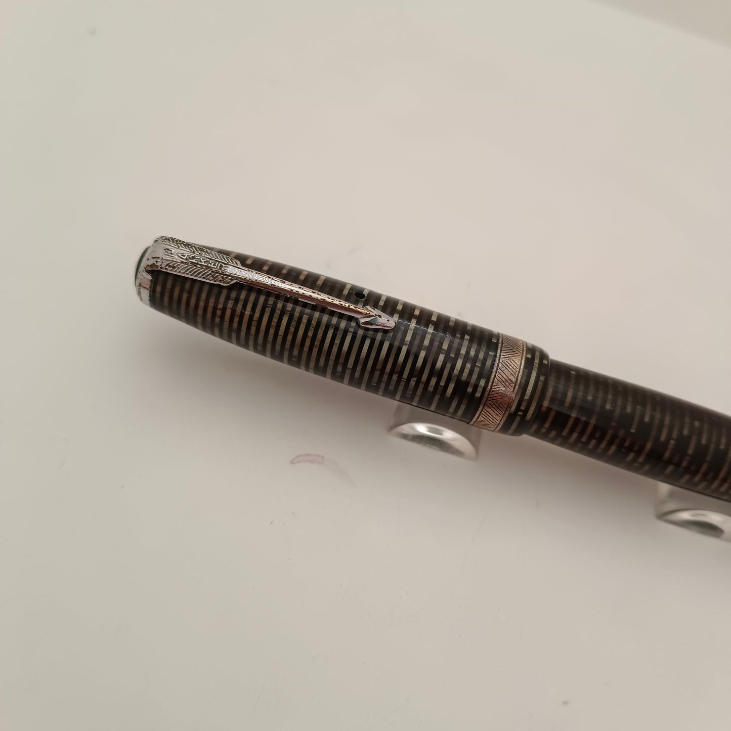 Vintage Parker Vacumatic Green Striped Fountain Pen