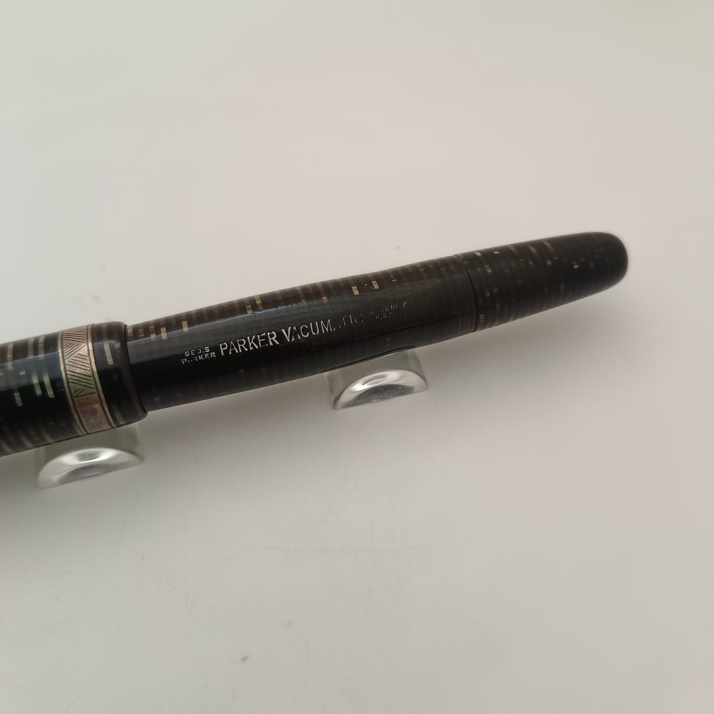 Vintage Parker Vacumatic Green Striped Fountain Pen