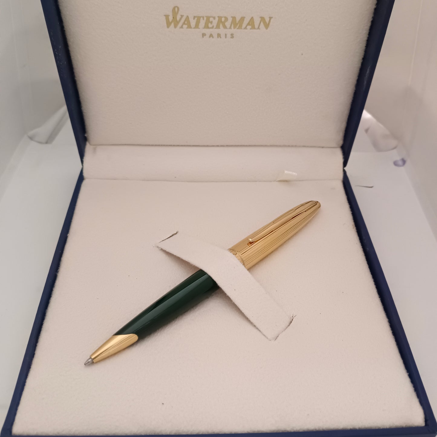 Waterman Carene Deluxe Green Gold Ballpoint Pen