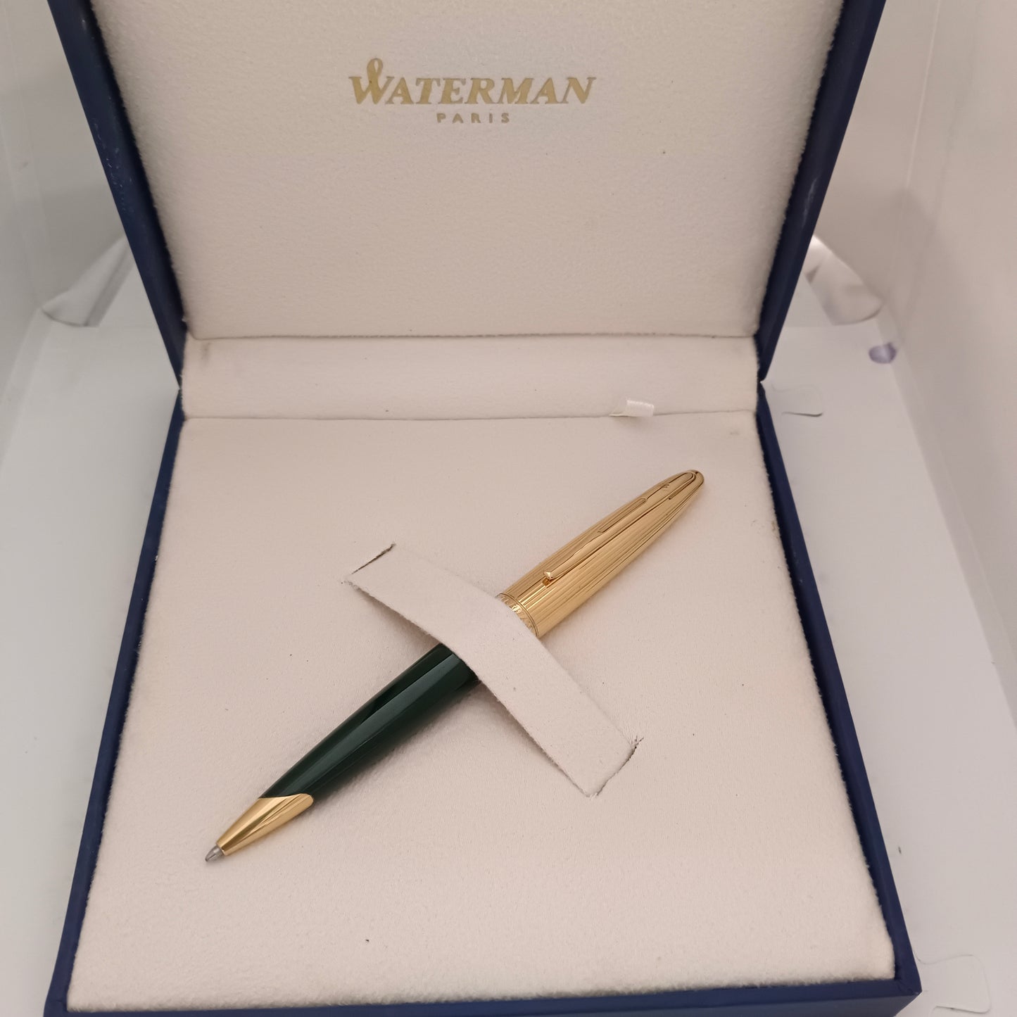 Waterman Carene Deluxe Green Gold Ballpoint Pen