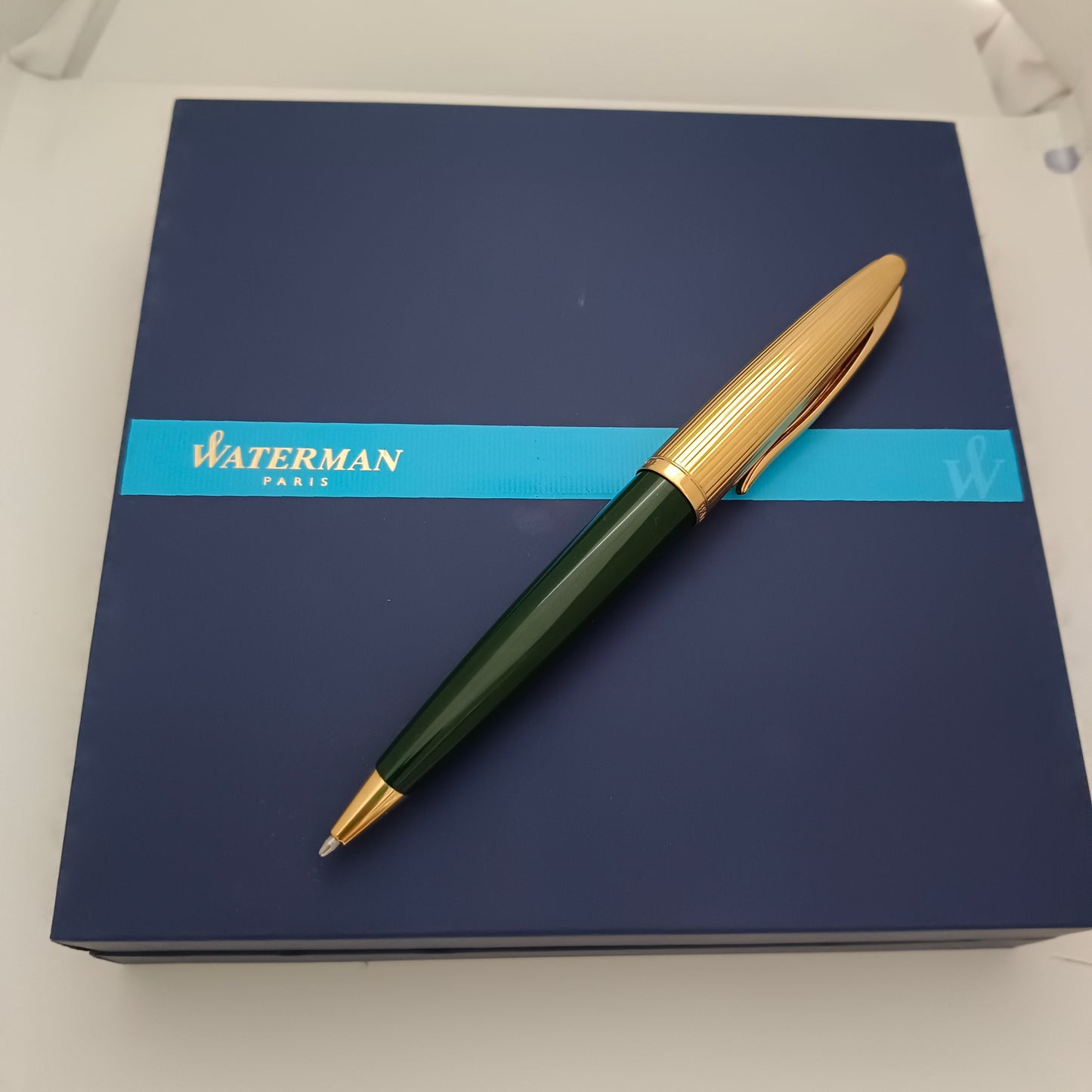 Waterman Carene Deluxe Green Gold Ballpoint Pen