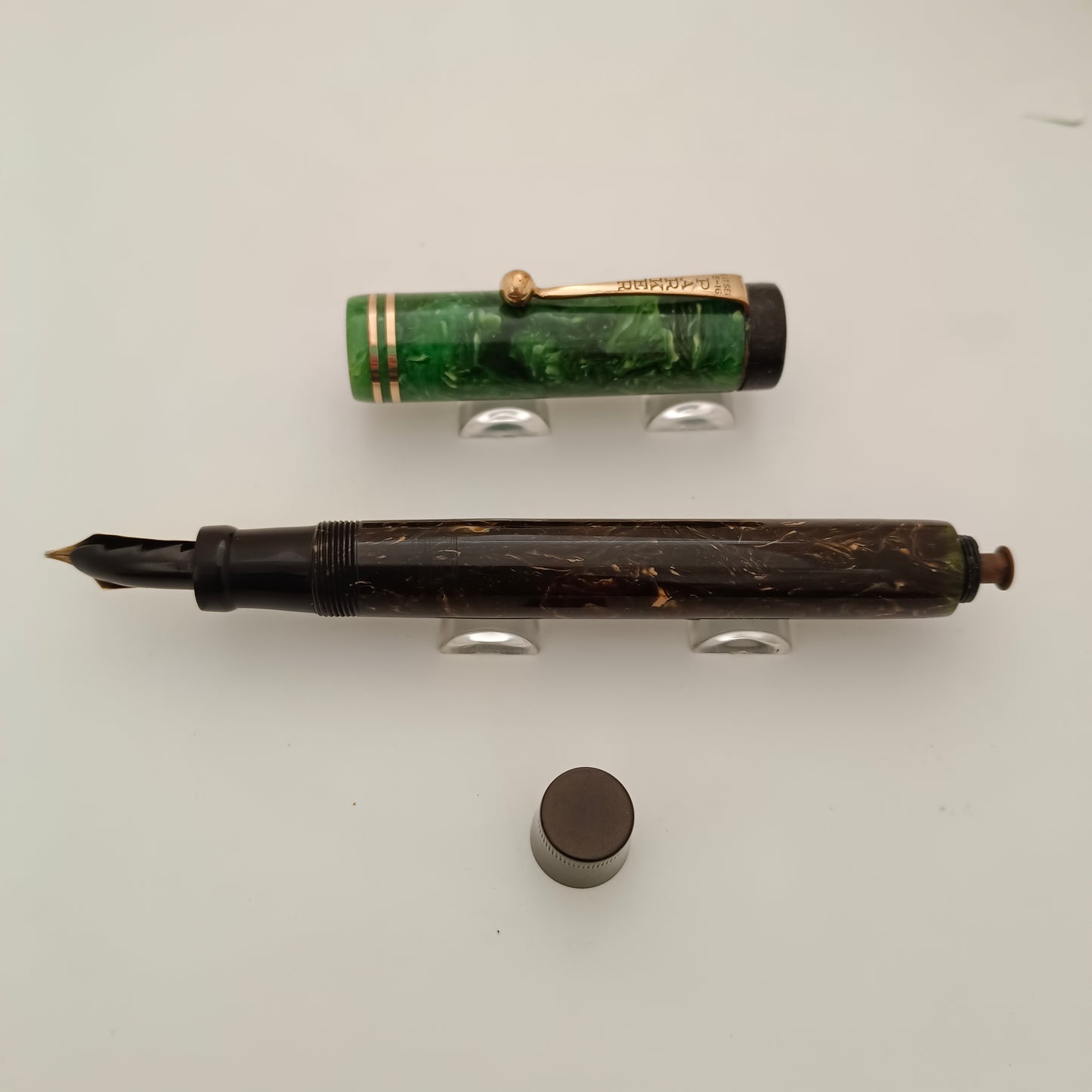 Vintage Parker duofold senior Jade green Fountain pen