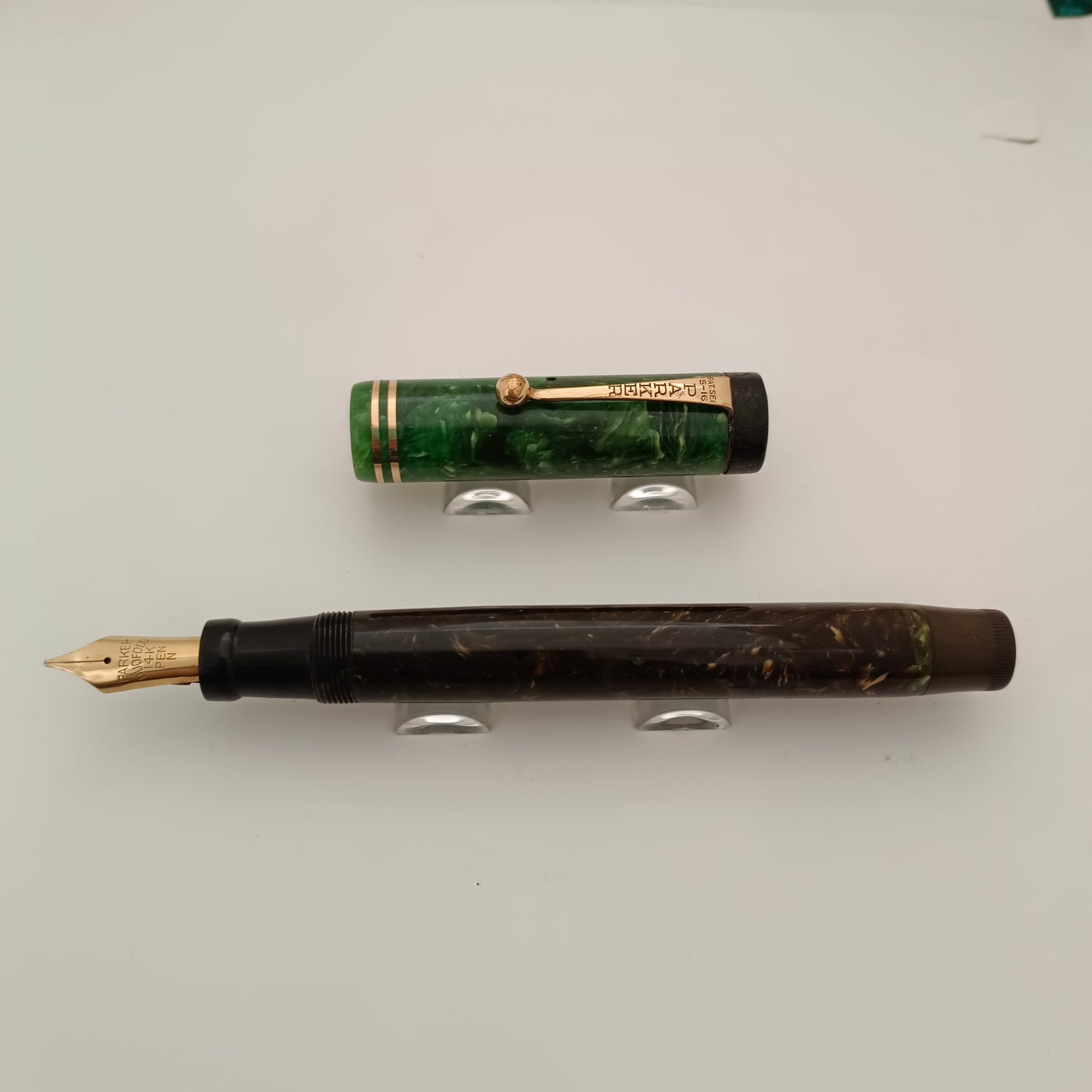 Vintage Parker duofold senior Jade green Fountain pen