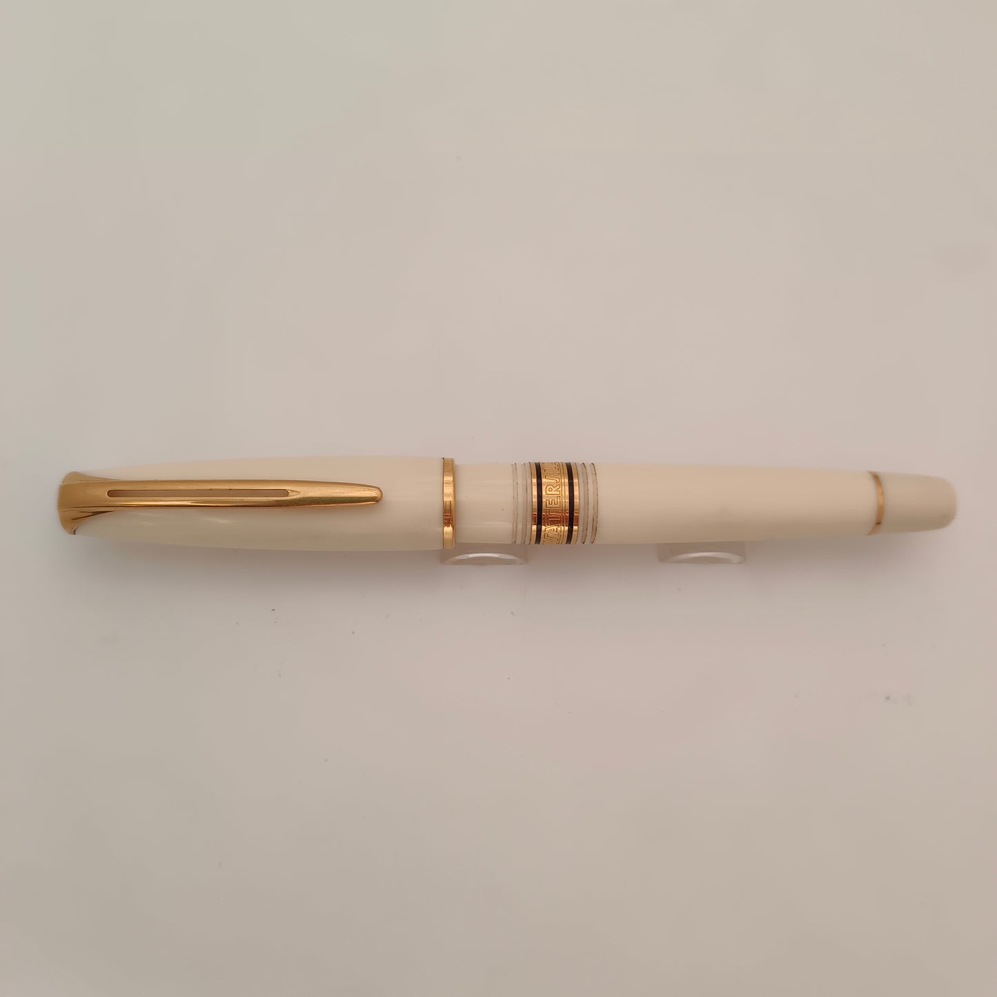 Waterman Charleston Ivory Art Deco Gold Fountain Pen - France