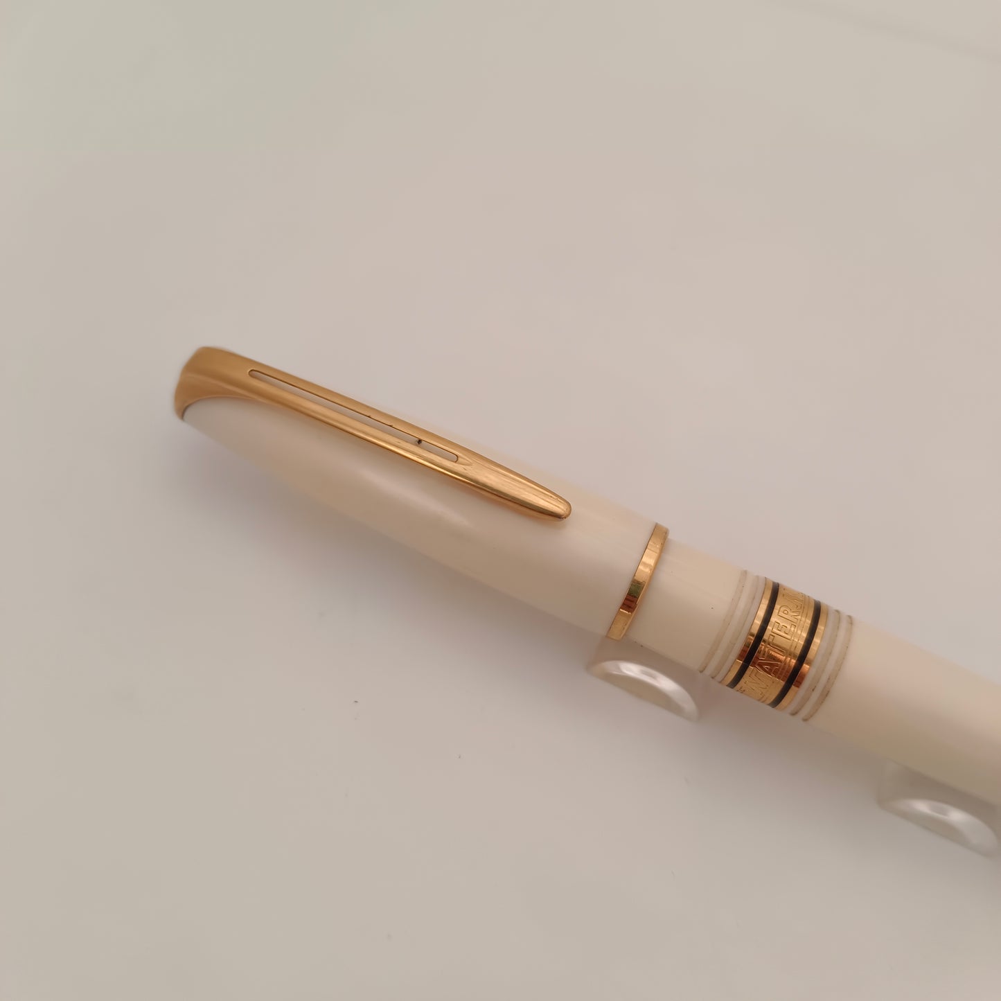 Waterman Charleston Ivory Art Deco Gold Fountain Pen - France