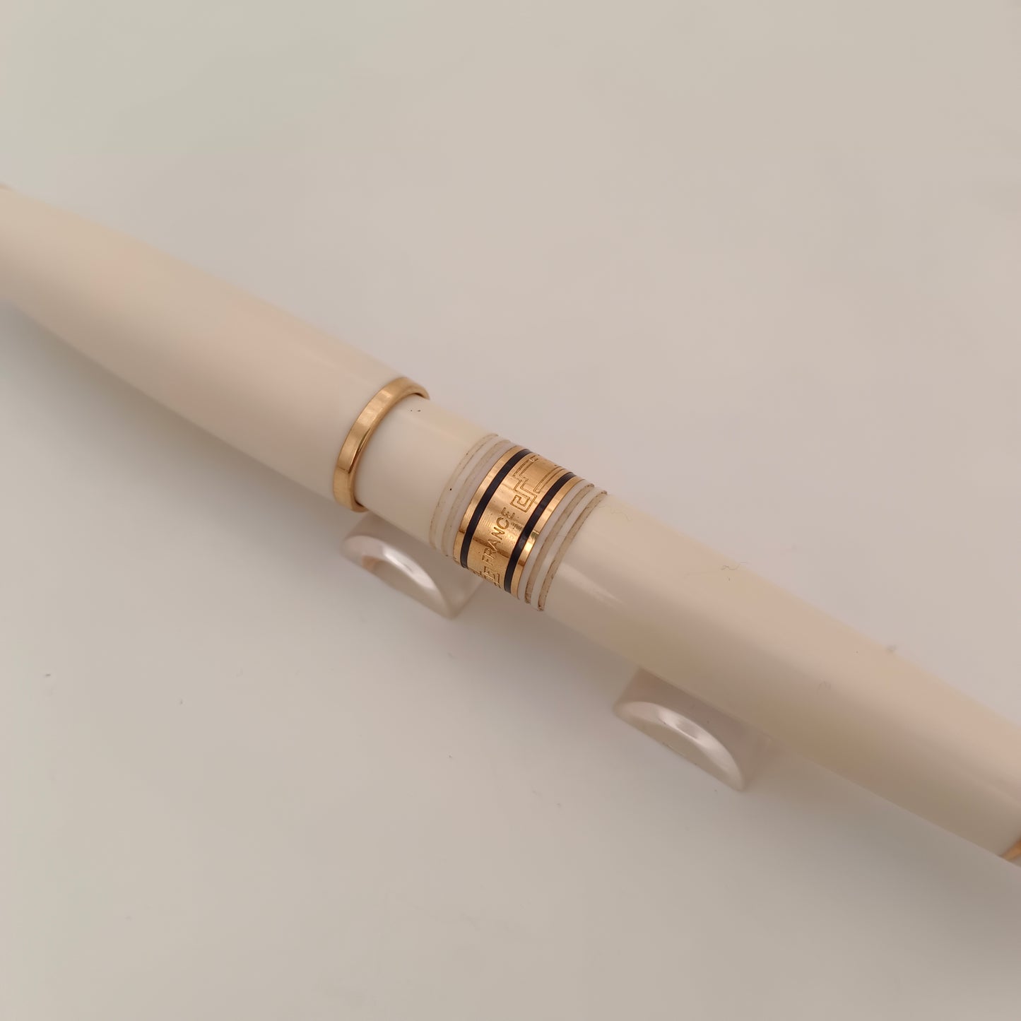 Waterman Charleston Ivory Art Deco Gold Fountain Pen - France