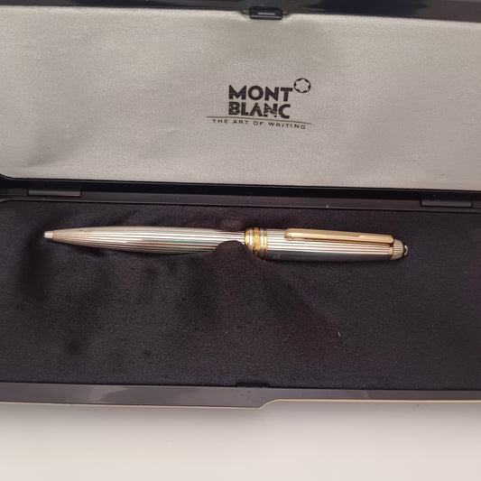 Montblanc Meisterstuck Sterling Sliver Line Pattern Ballpoint Pen