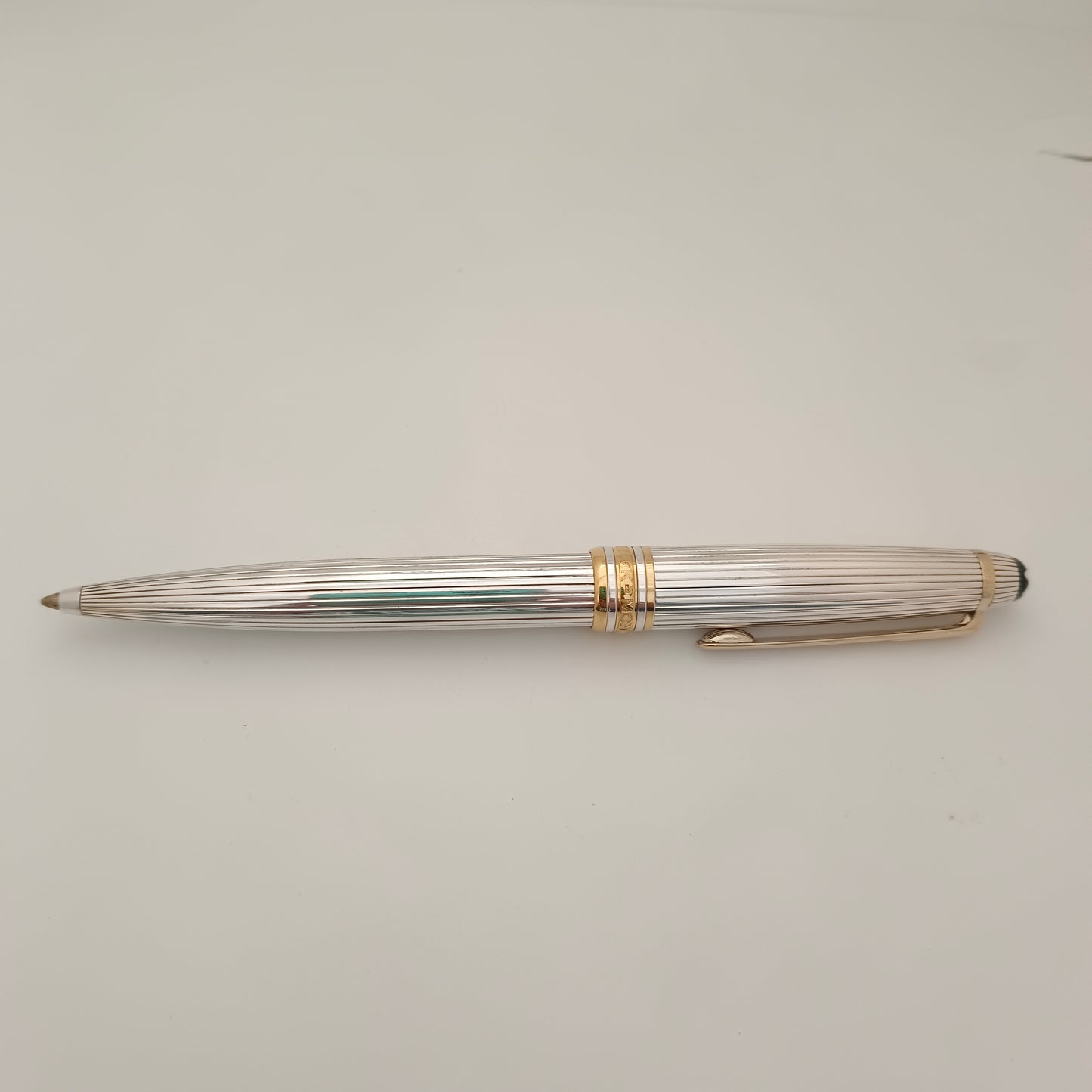 Montblanc Meisterstuck Sterling Sliver Line Pattern Ballpoint Pen