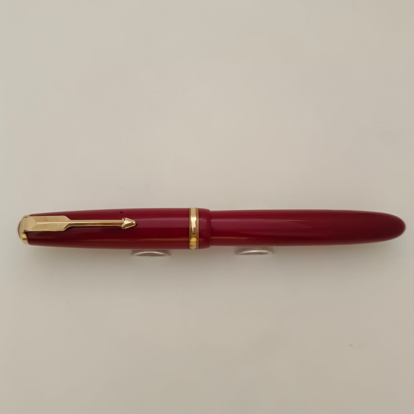 Vintage Parker Duofold Burgundy Fountain Pen 14kt Gold Nib