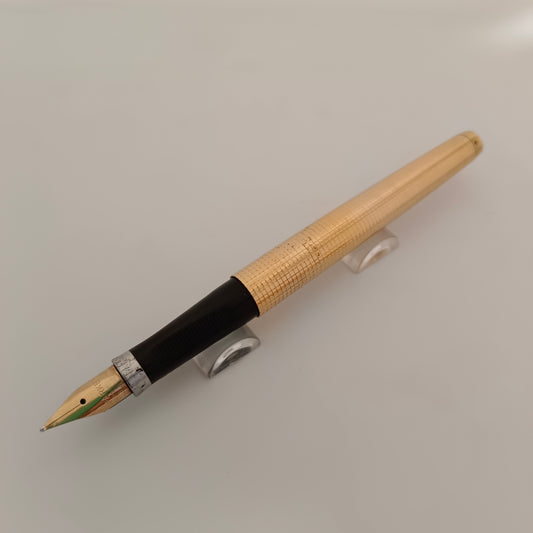 Vintage Parker 75 Gold Plated Insignia 14kt Gold Filled Fountain Pen