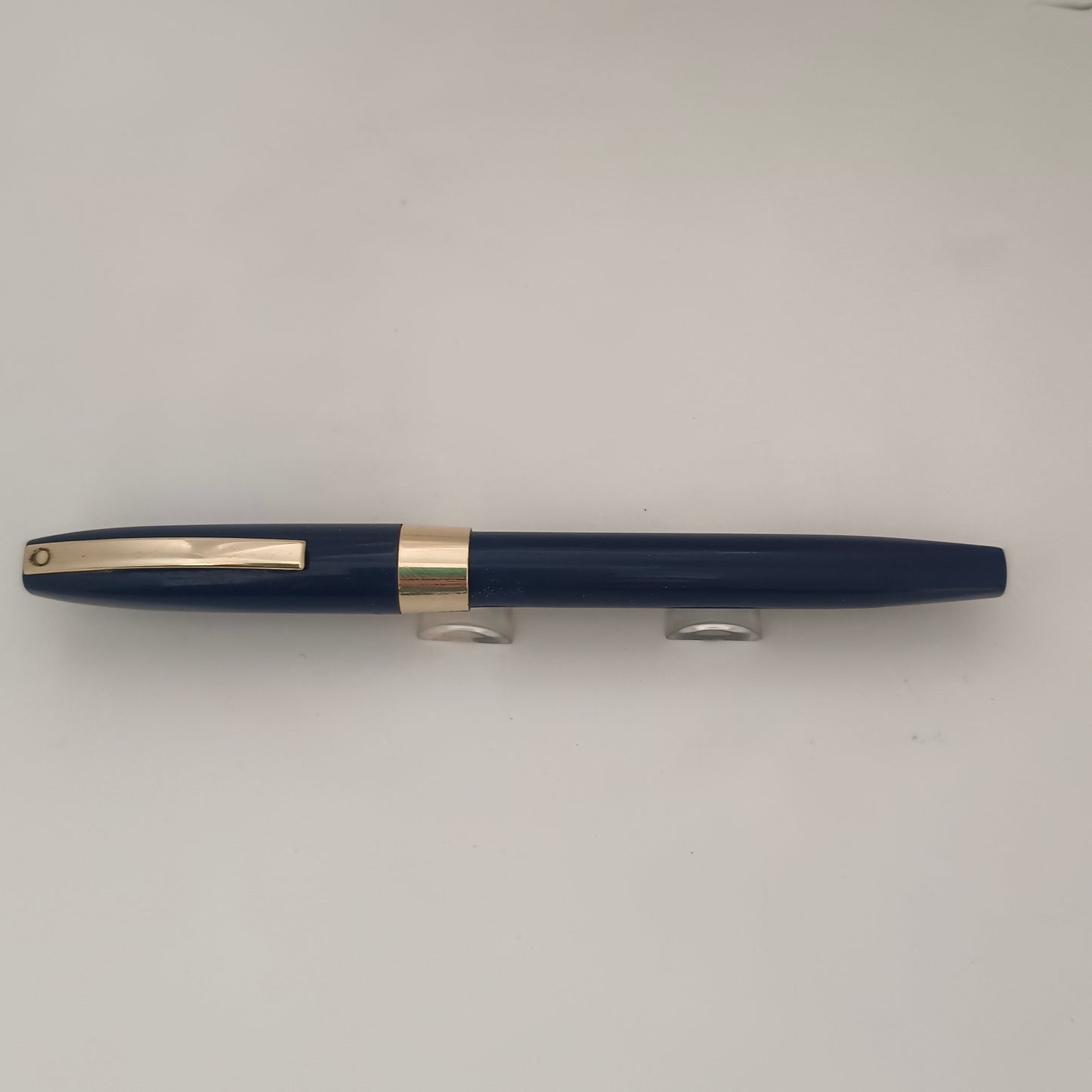 Vintage Sheaffer Imperial Touchdown Blue Fountain Pen with Gold Plated Trim