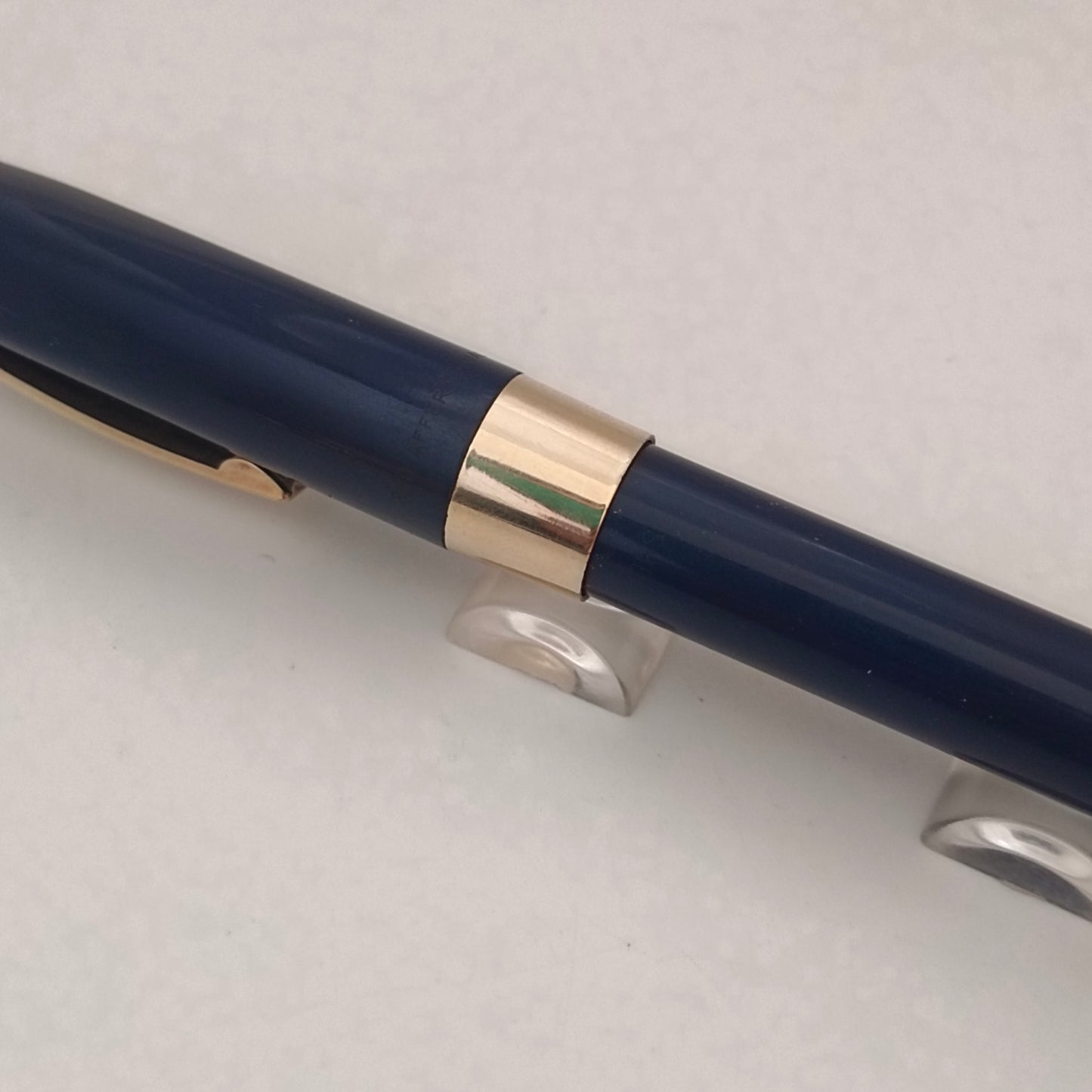 Vintage Sheaffer Imperial Touchdown Blue Fountain Pen with Gold Plated Trim