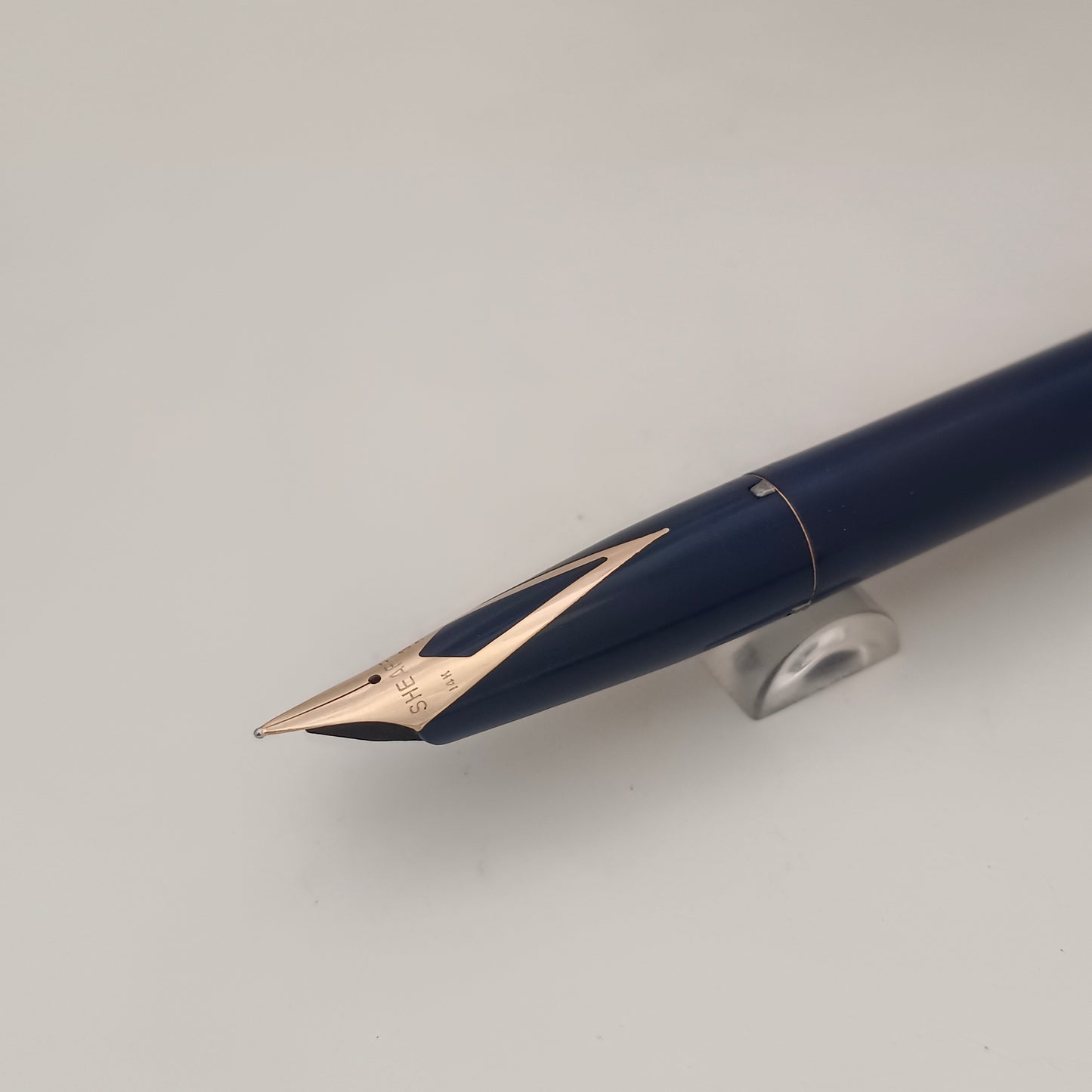 Vintage Sheaffer Imperial Touchdown Blue Fountain Pen with Gold Plated Trim