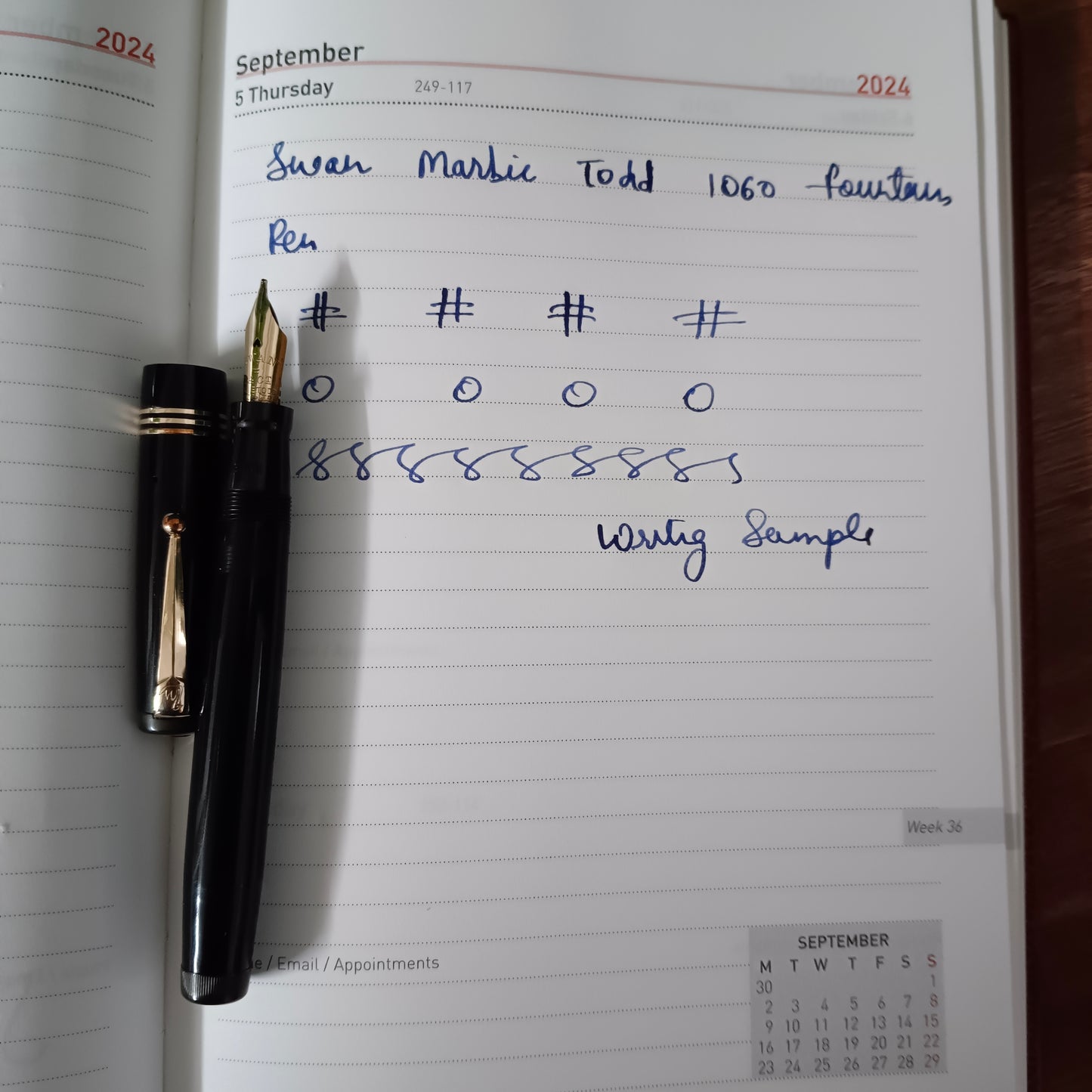 Vintage Swan Mabie Todd leverless 1060 Black Fountain Pen