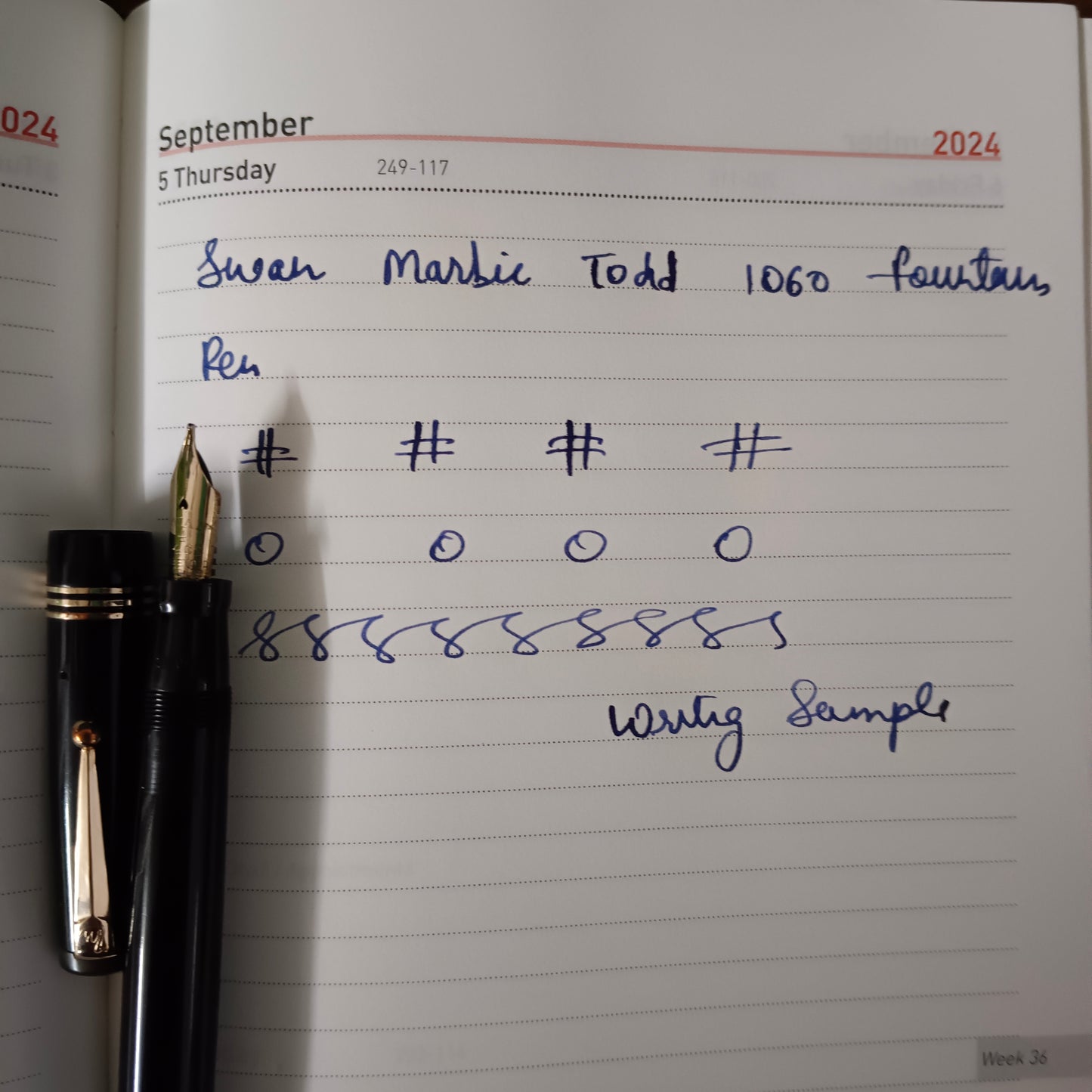 Vintage Swan Mabie Todd leverless 1060 Black Fountain Pen