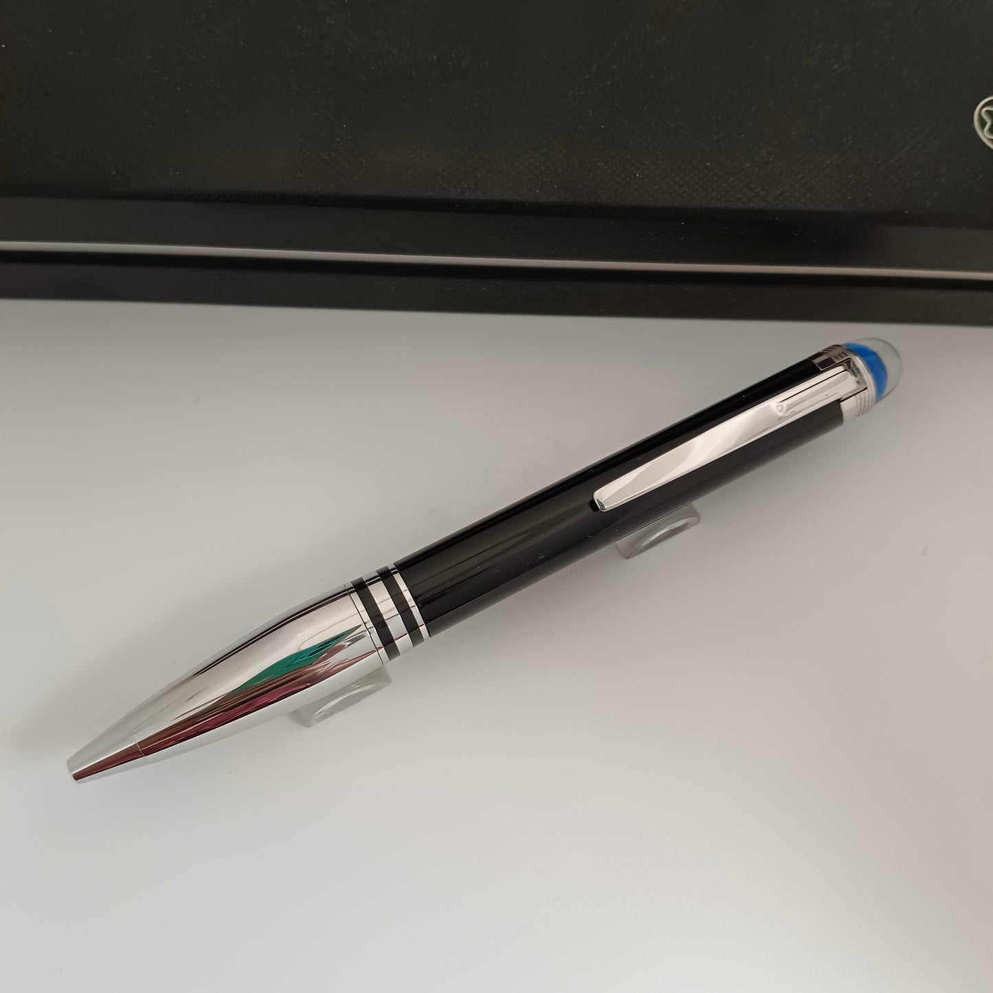 Montblanc Starwalker Doue Black Ballpoint Pen with Platinum Trim