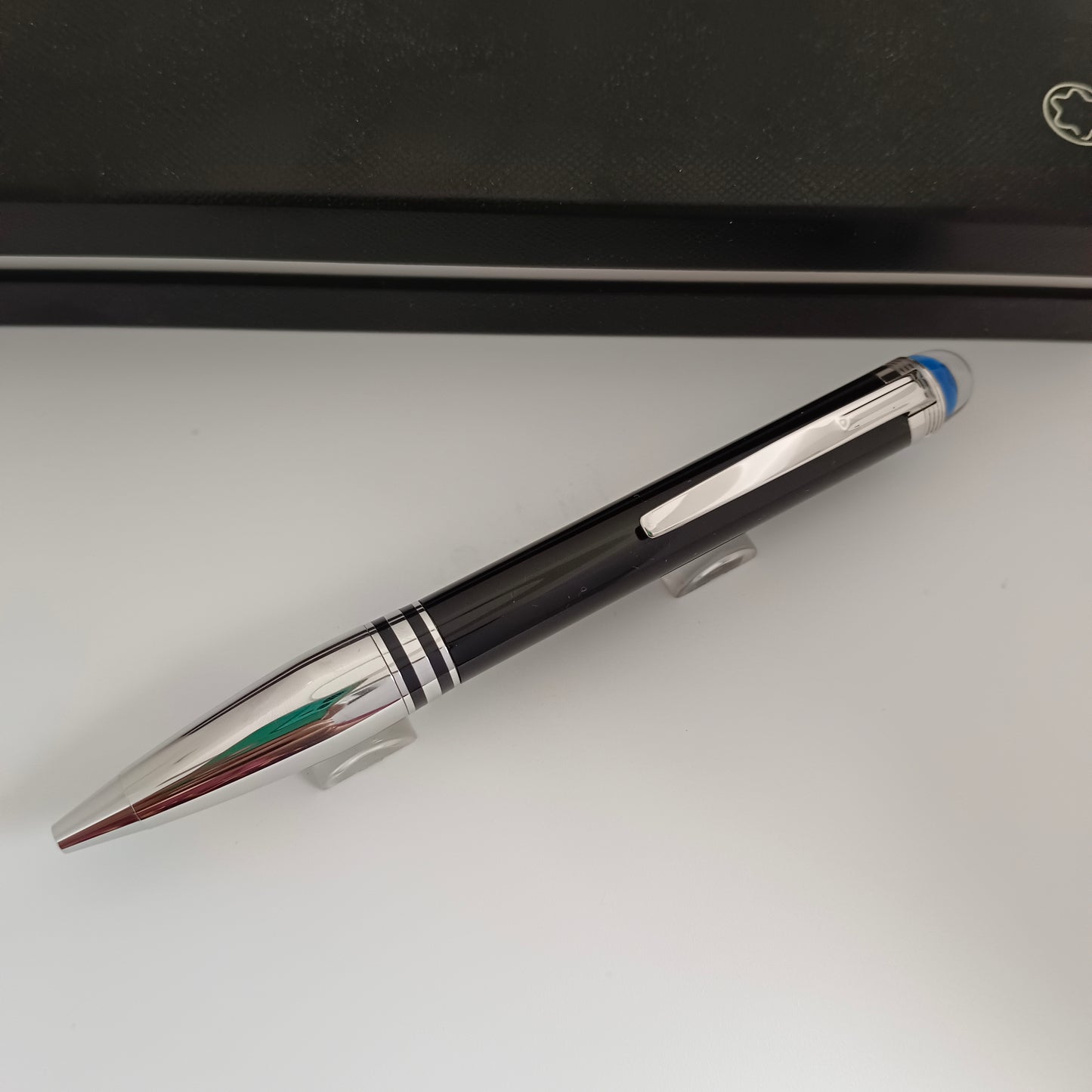 Montblanc Starwalker Doue Black Ballpoint Pen with Platinum Trim
