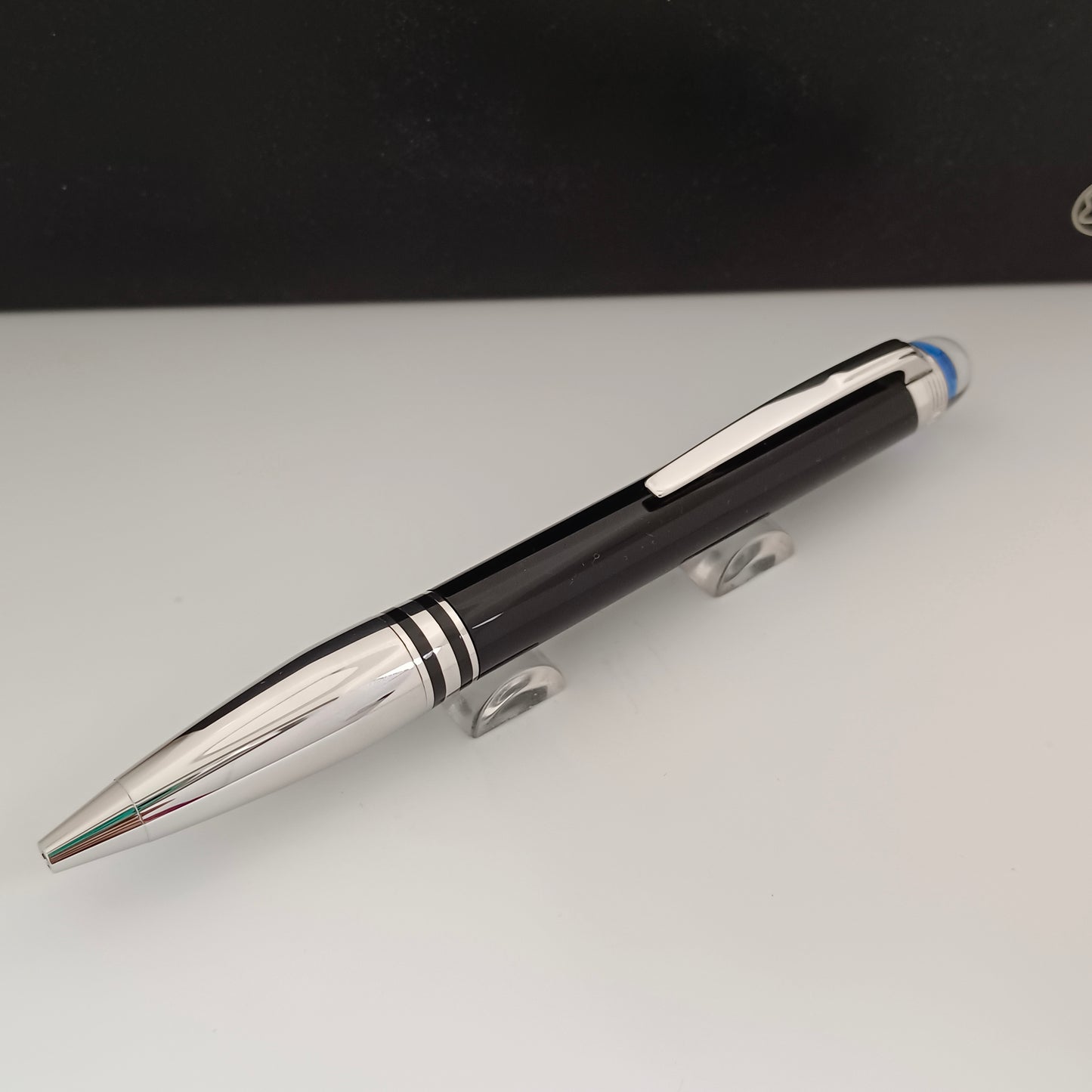 Montblanc Starwalker Doue Black Ballpoint Pen with Platinum Trim