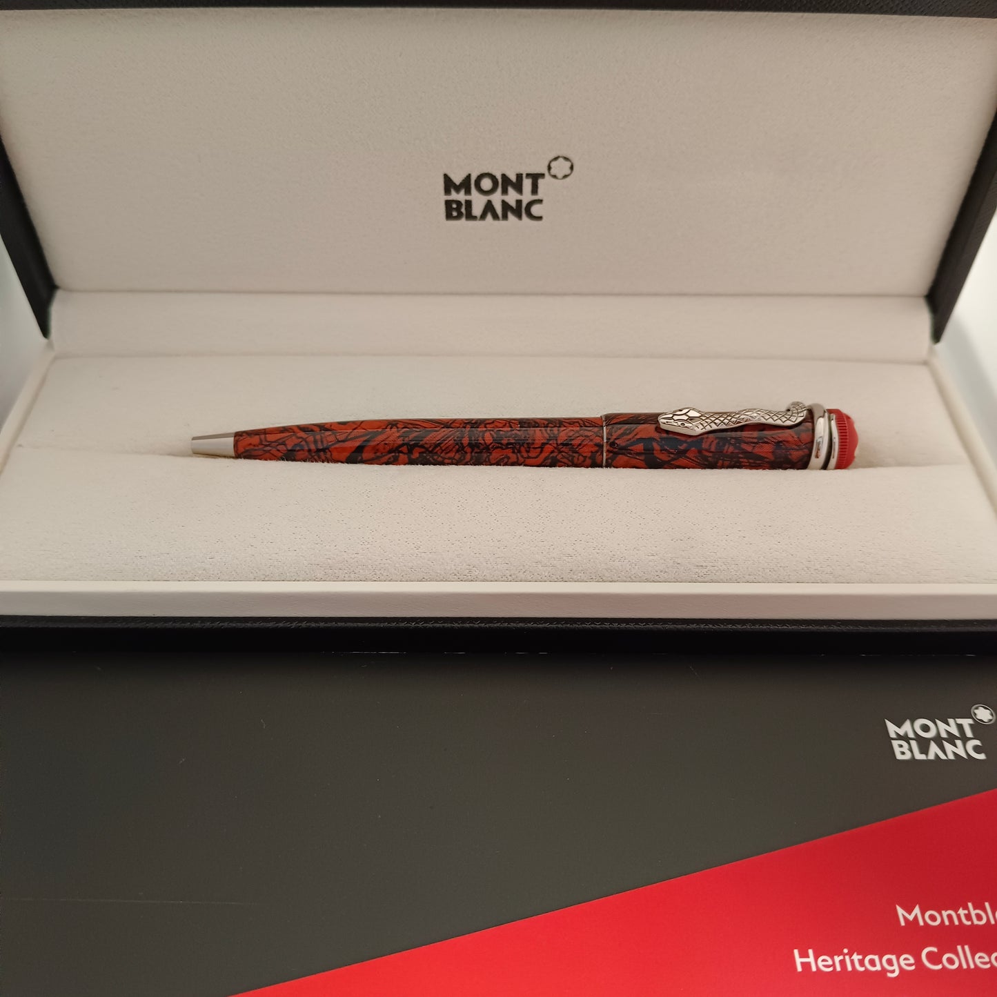 Montblanc Heritage Rouge et Noir Serpent Marble Ballpoint Pen