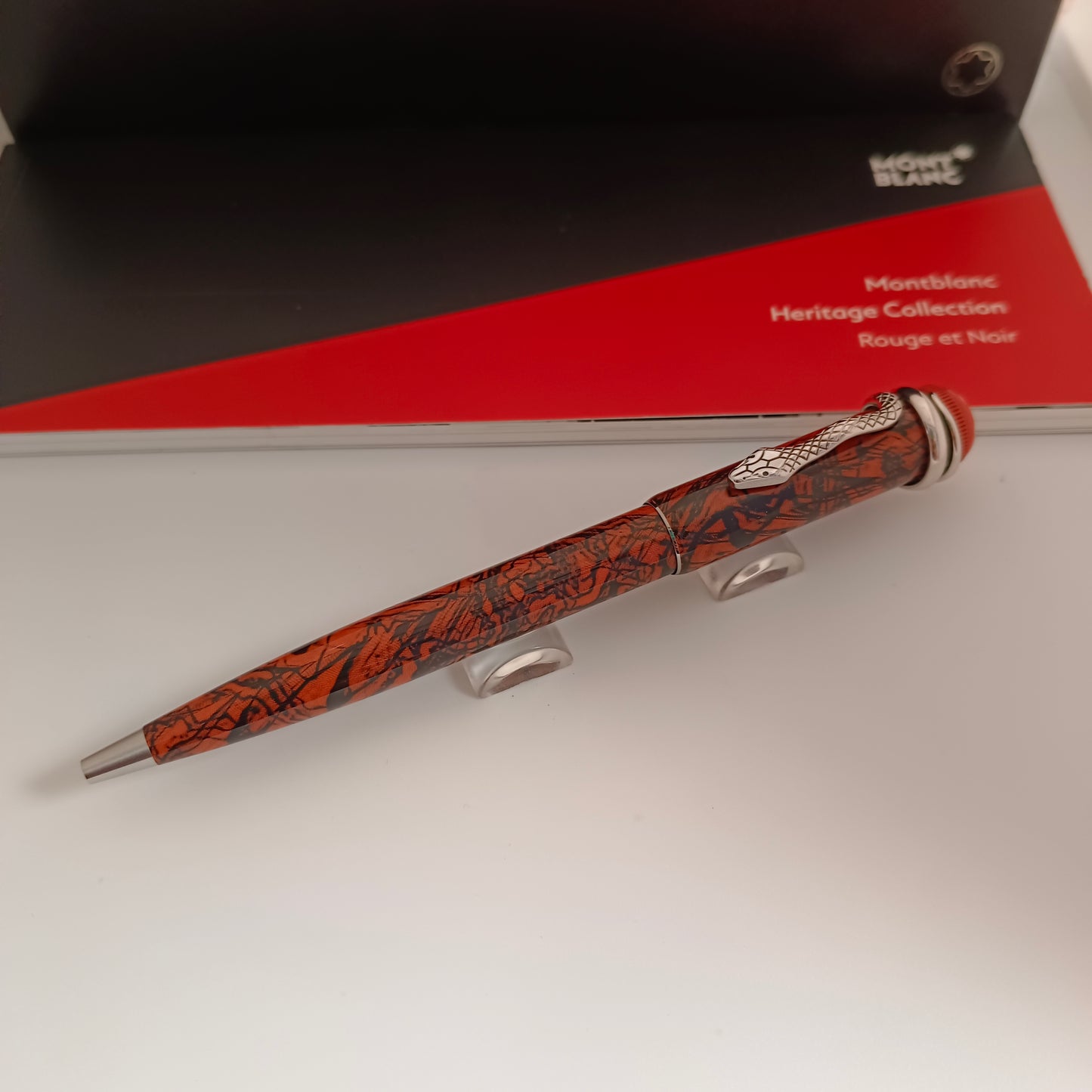 Montblanc Heritage Rouge et Noir Serpent Marble Ballpoint Pen