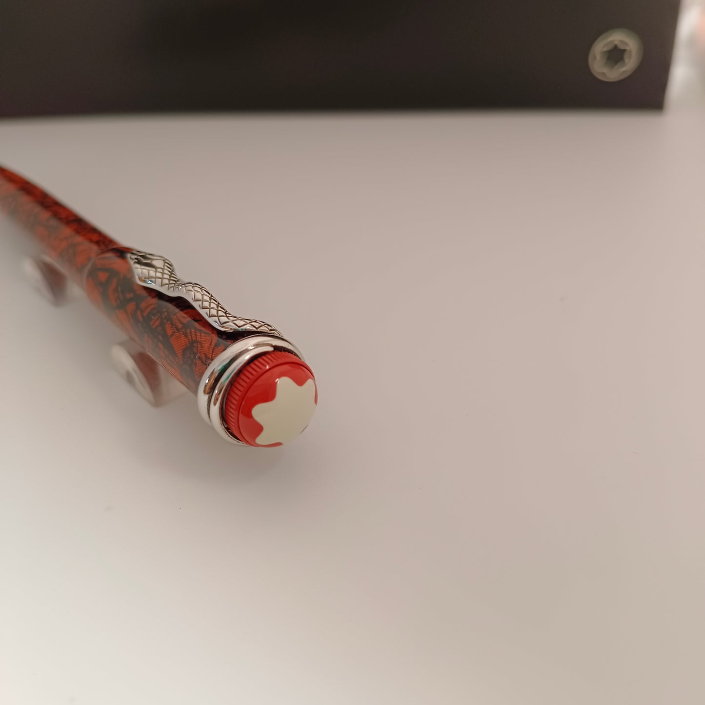 Montblanc Heritage Rouge et Noir Serpent Marble Ballpoint Pen