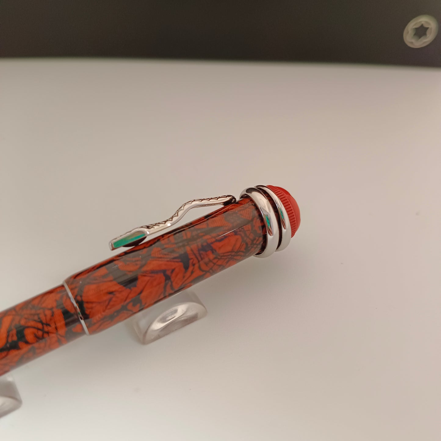 Montblanc Heritage Rouge et Noir Serpent Marble Ballpoint Pen