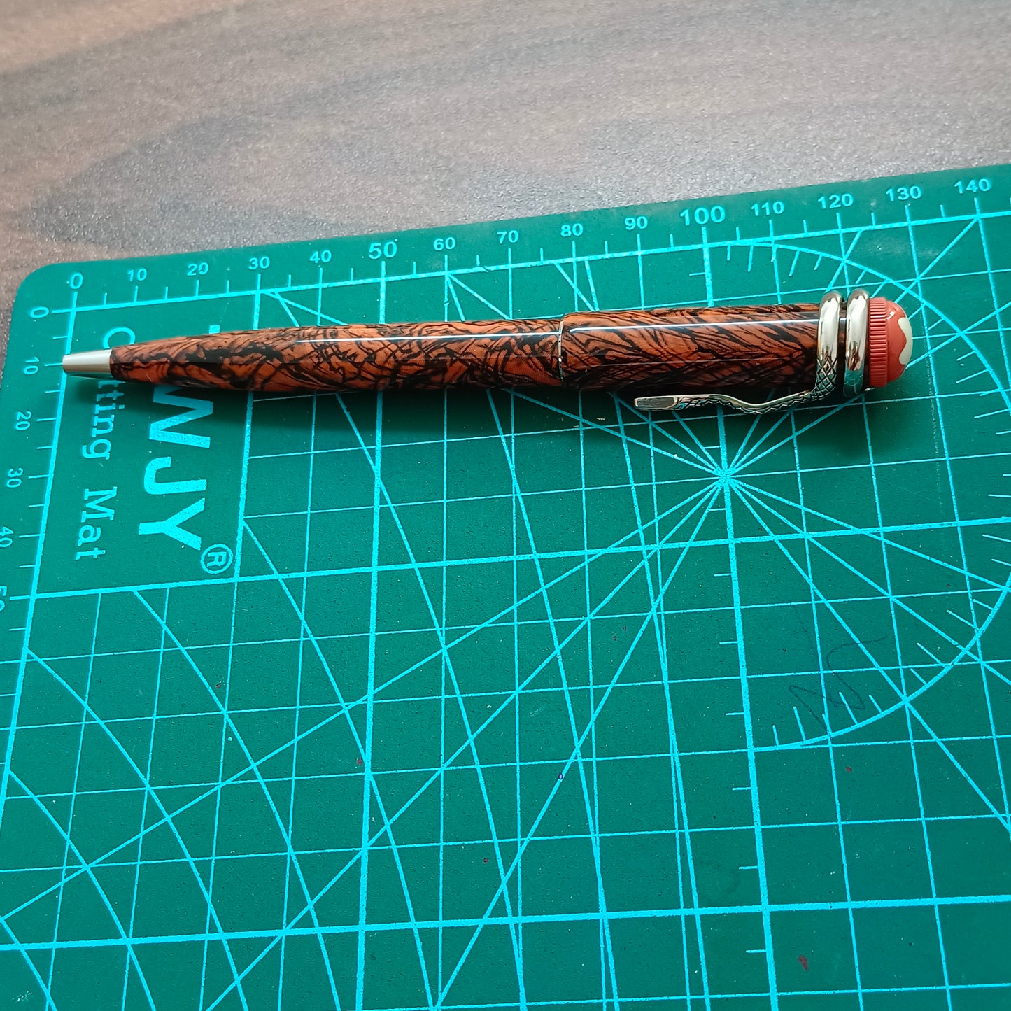 Montblanc Heritage Rouge et Noir Serpent Marble Ballpoint Pen