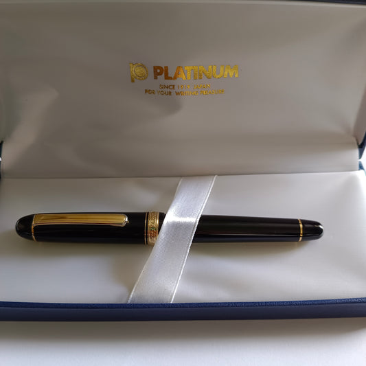 Platinum 3776 Century Fountain Pen - Black in Black GT